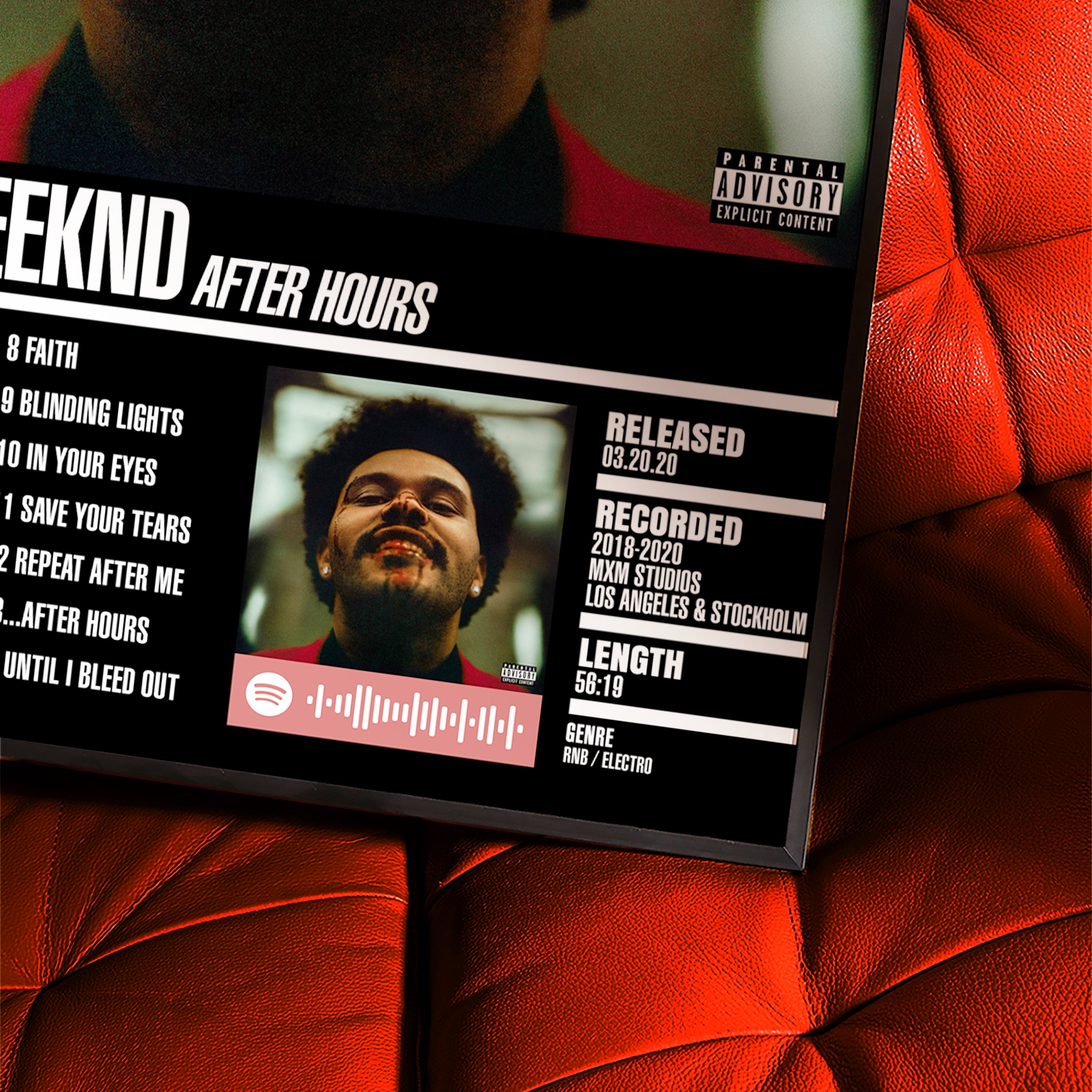 The Weeknd – After Hours | Tracklist (2-Poster Set)