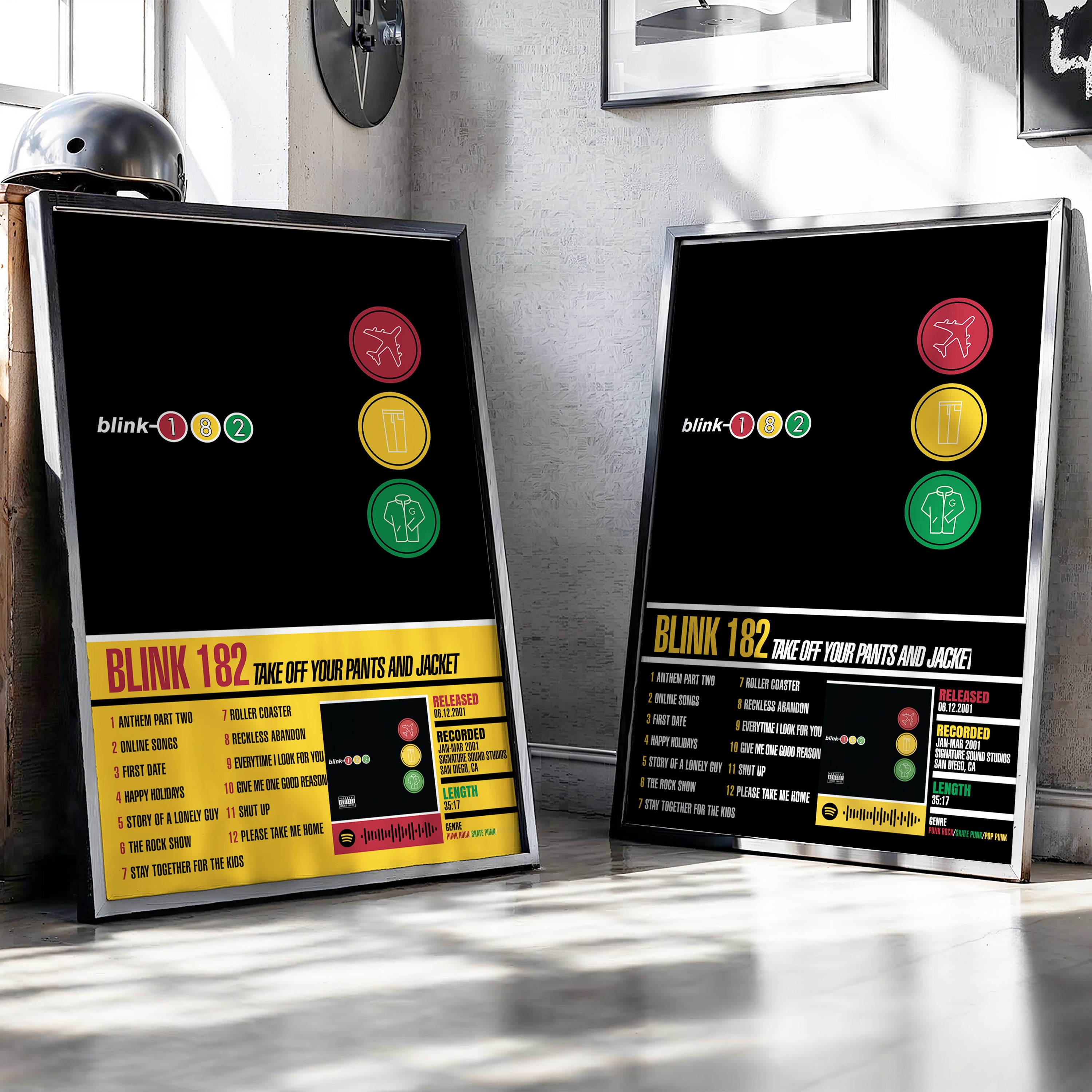 Blink-182 – Take Off Your Pants and Jacket | Tracklist (2-Poster Set)