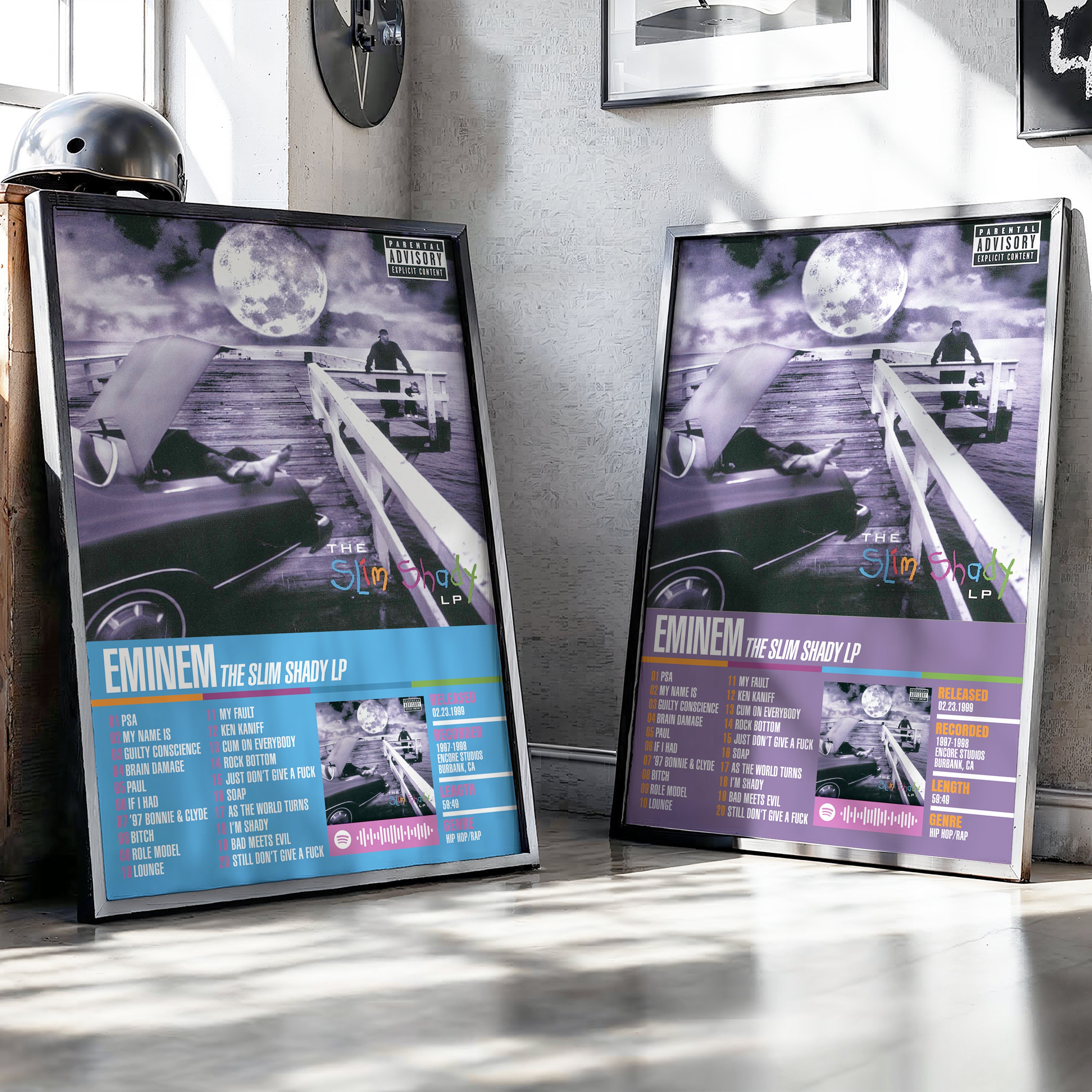 Eminem – The Slim Shady LP | Tracklist (2-Poster Set)