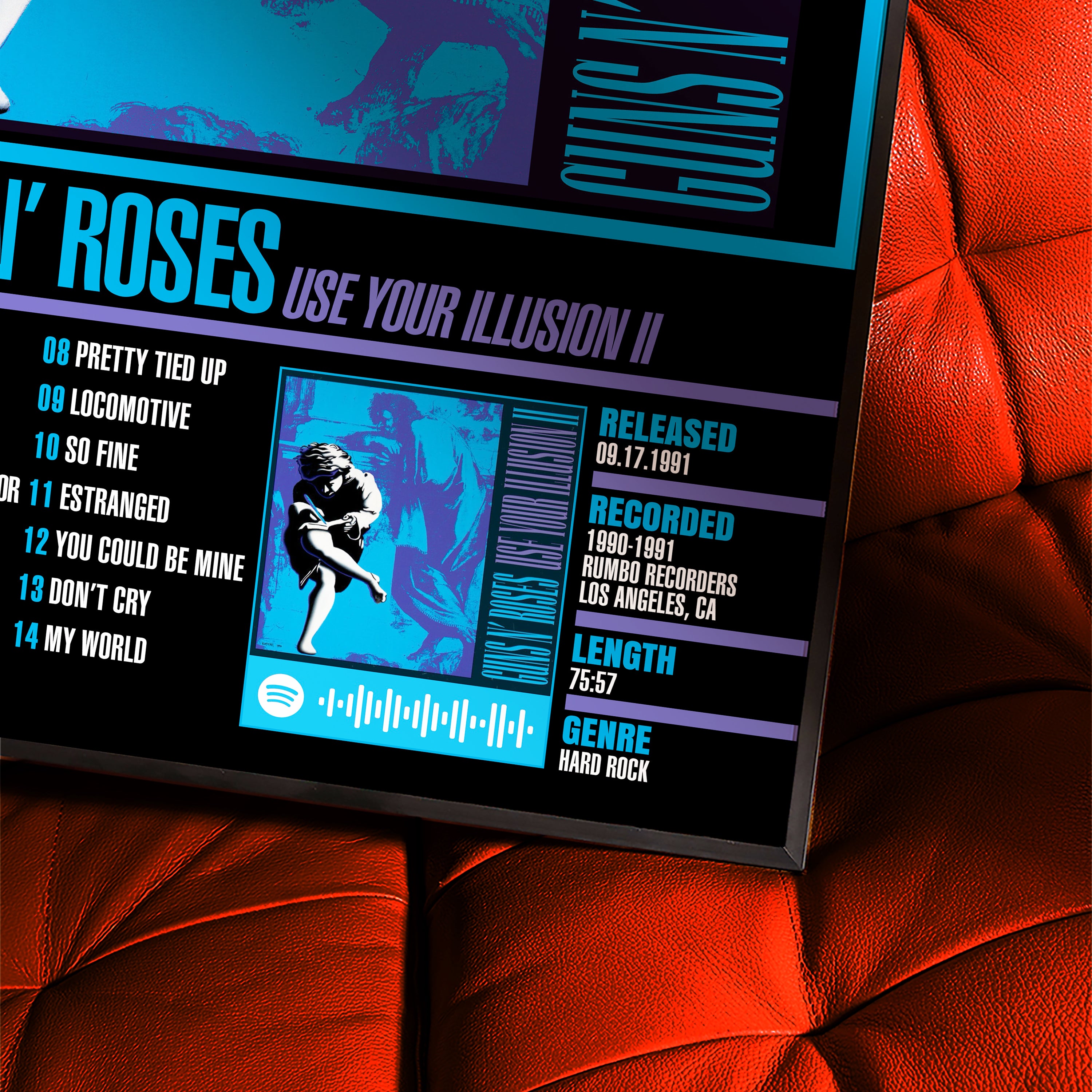 Guns N' Roses - Use Your Illusion II | Tracklist Poster