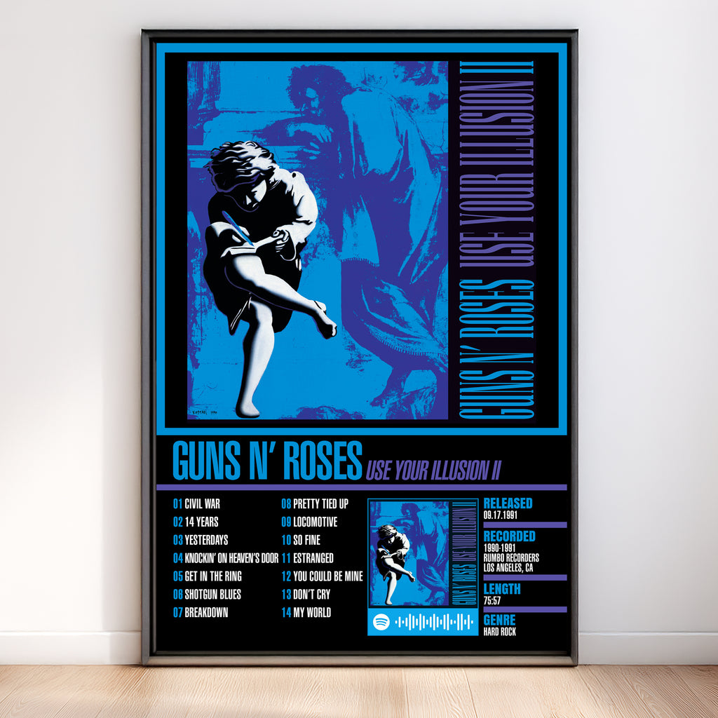 Guns N' Roses - Use Your Illusion II | Tracklist Poster