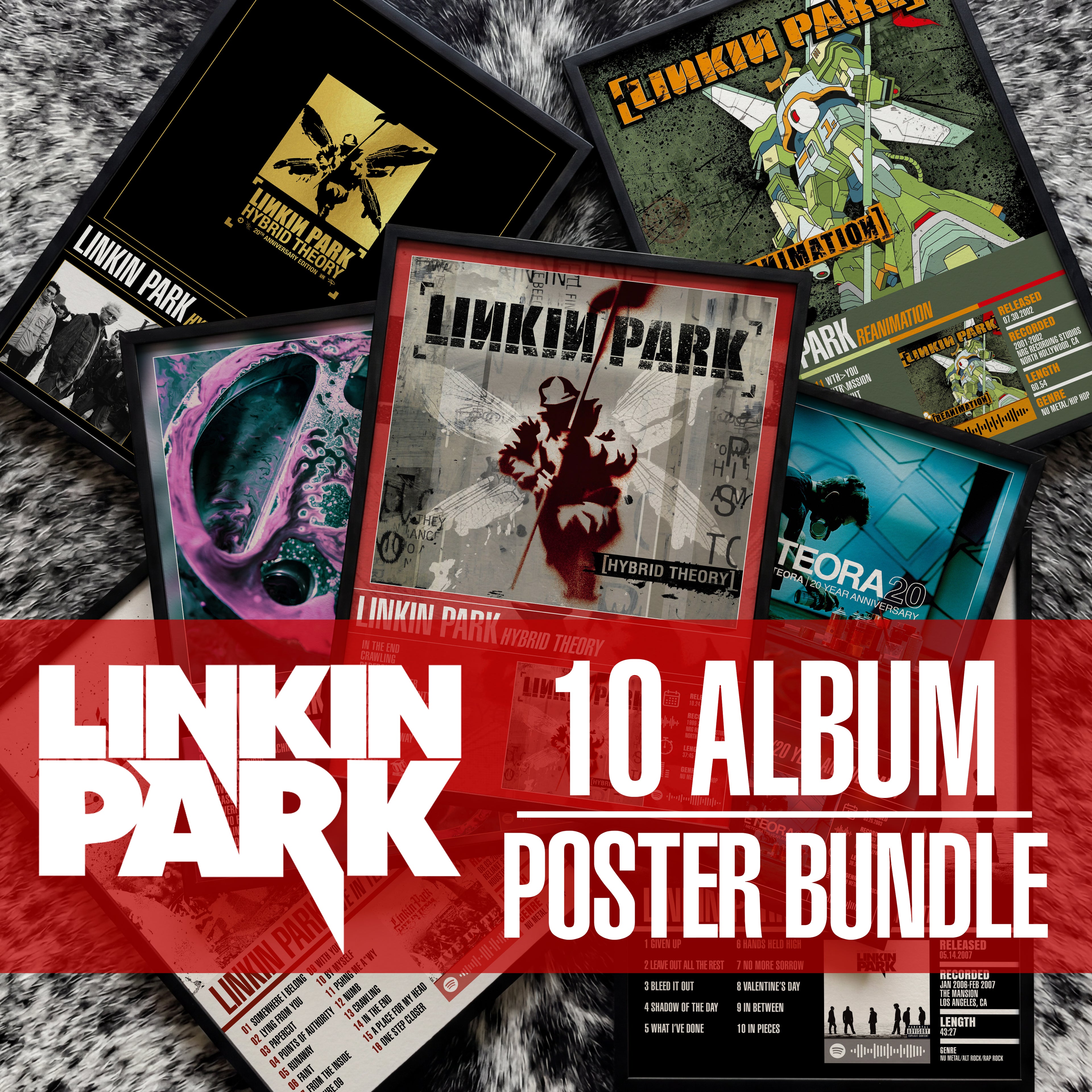 Linkin Park - 10 Album Poster Bundle (Digital Download)