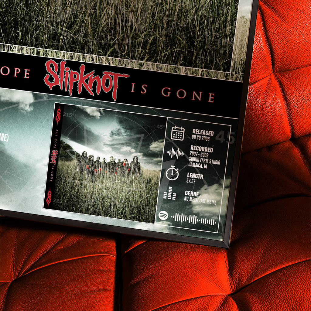 Slipknot - All Hope Is Gone | Tracklist Poster