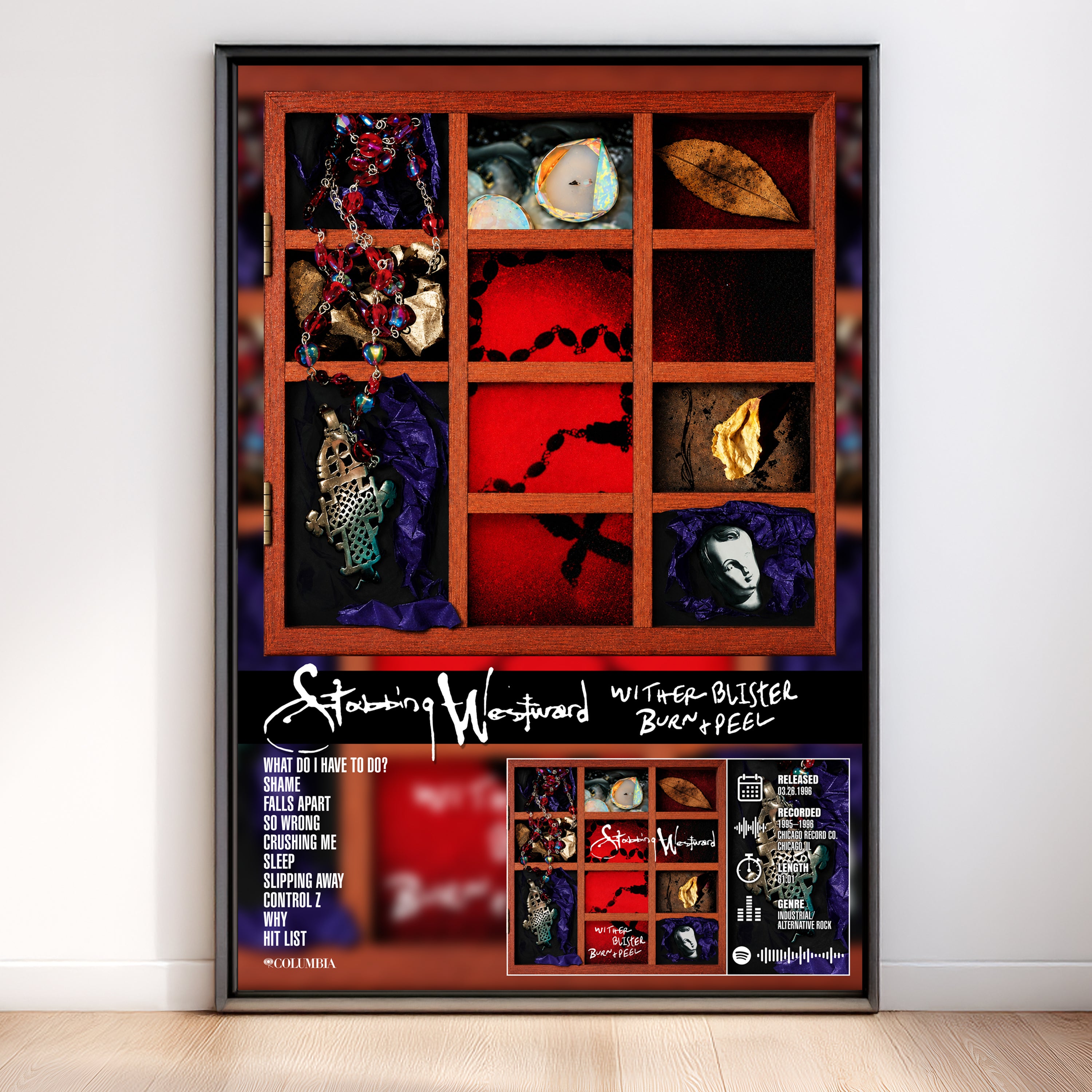 Stabbing Westward - Wither Blister Burn & Peel | Tracklist Poster