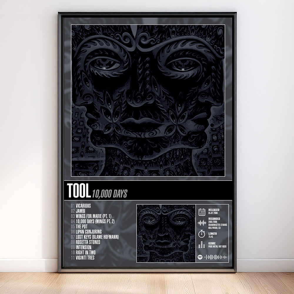Tool – 10,000 Days | Tracklist Poster