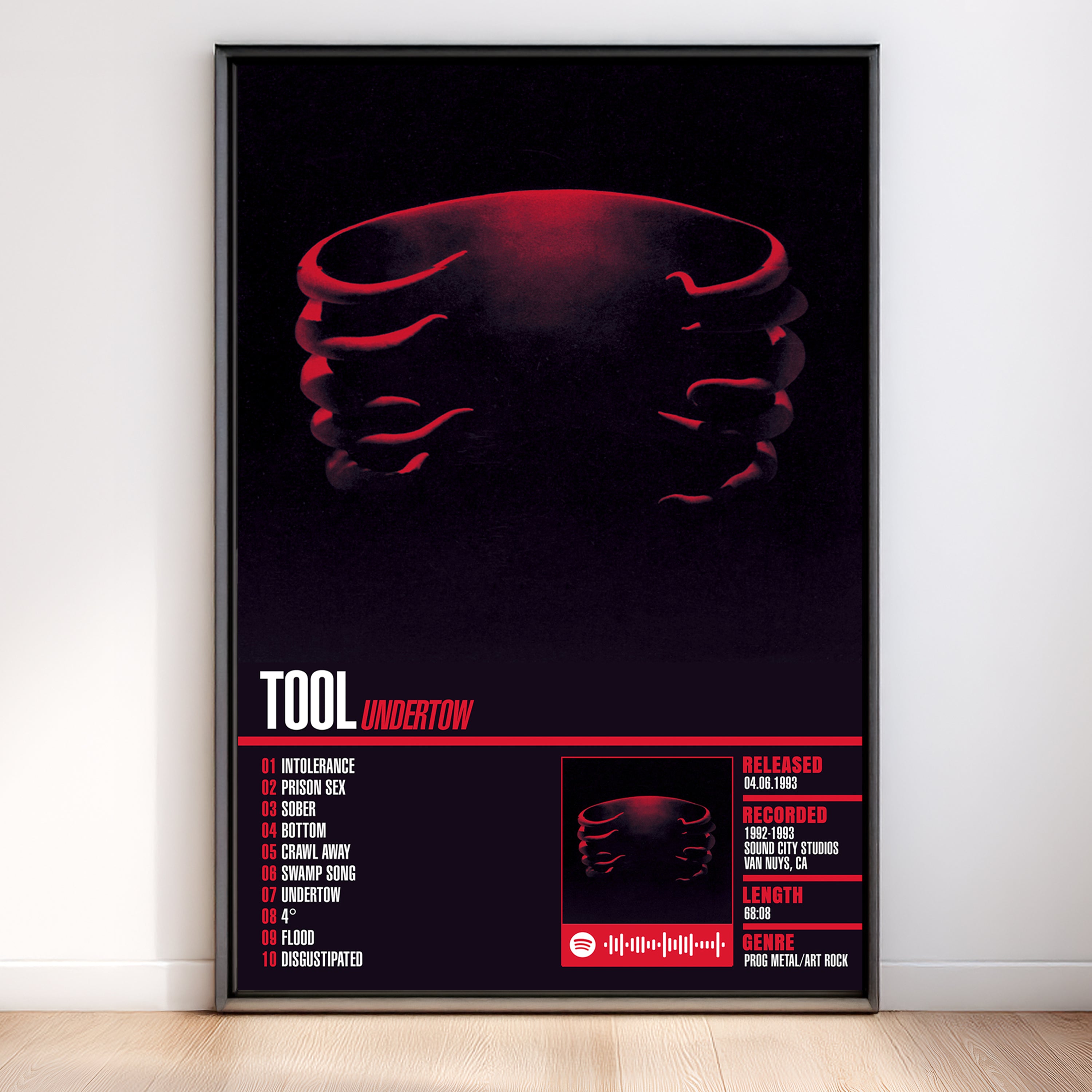 Tool – Undertow | Tracklist Poster