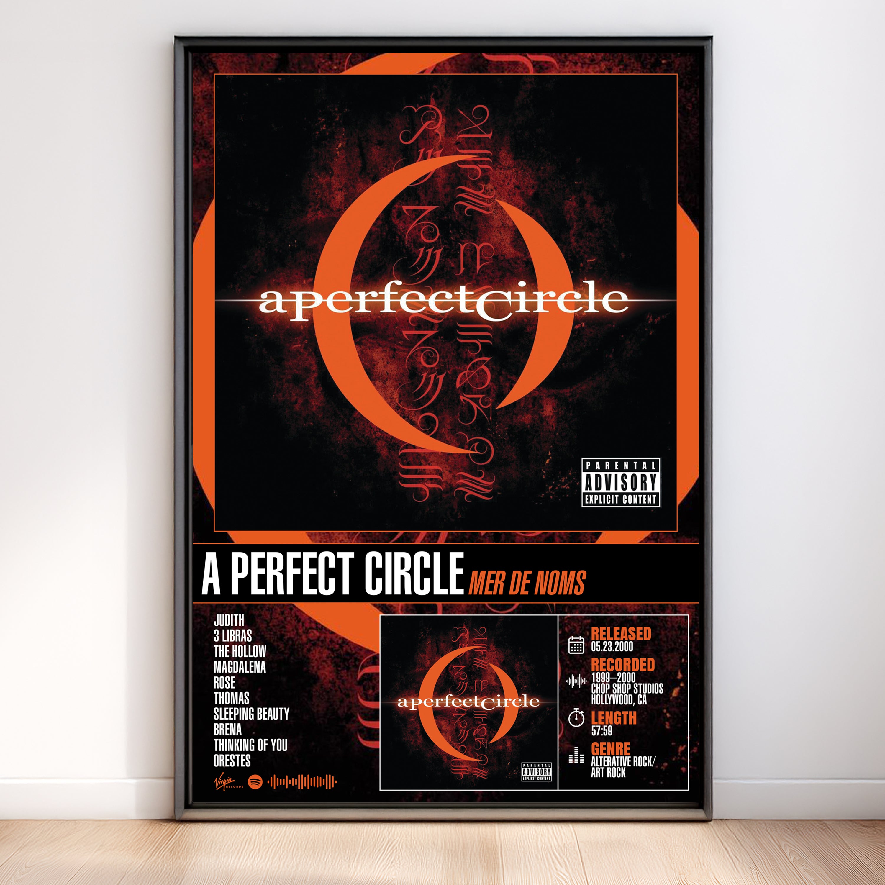 A Perfect Circle – Mer de Noms | Tracklist Poster