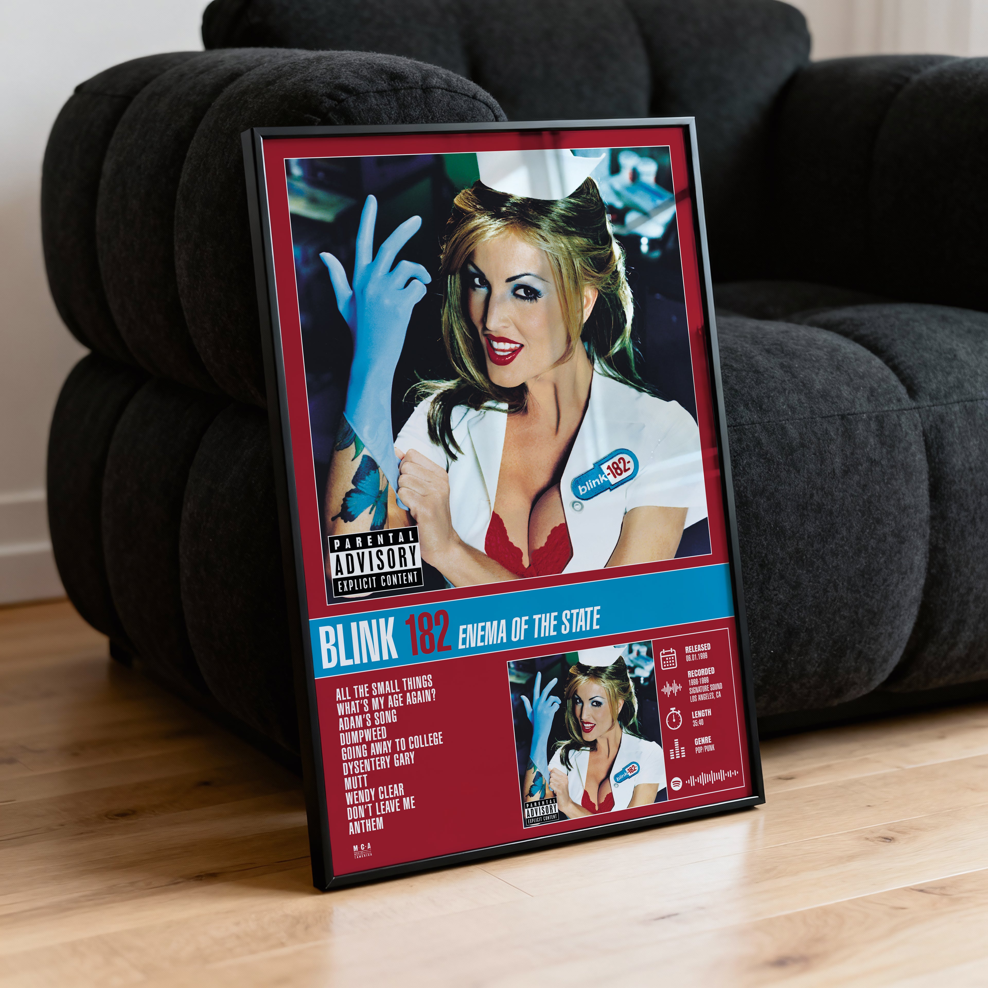 Blink-182 – Enema of the State | Tracklist Poster