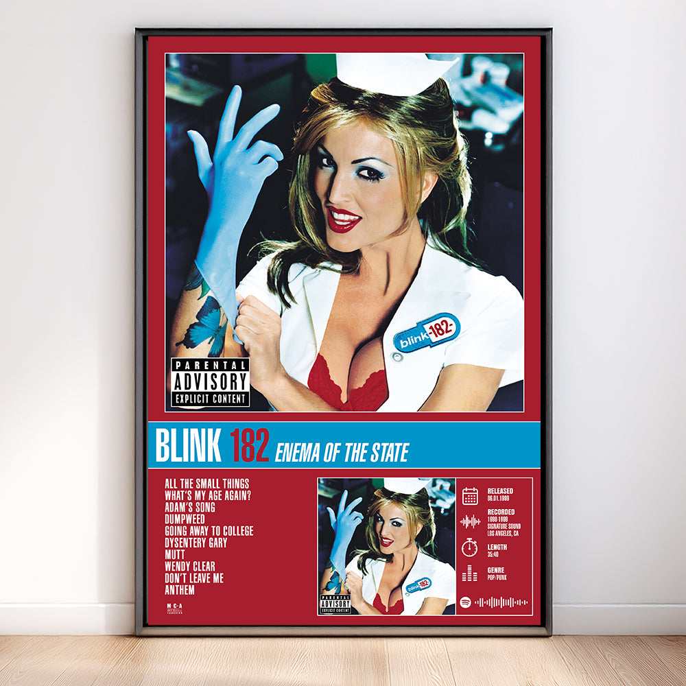Blink-182 – Enema of the State | Tracklist Poster