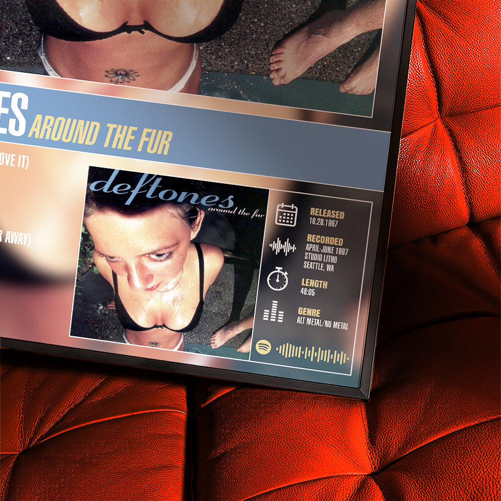 Deftones – Around the Fur | Tracklist Poster