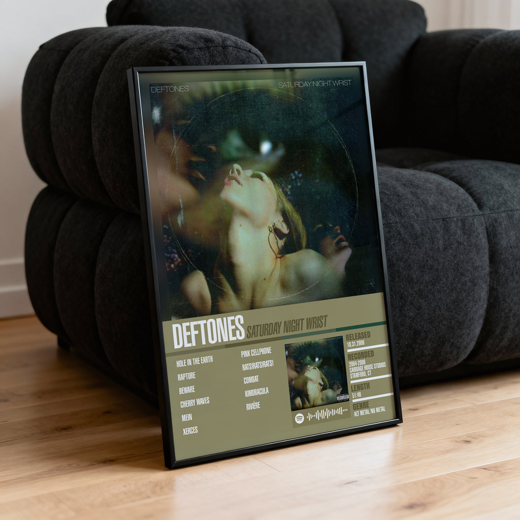 Deftones – Saturday Night Wrist | Tracklist Poster
