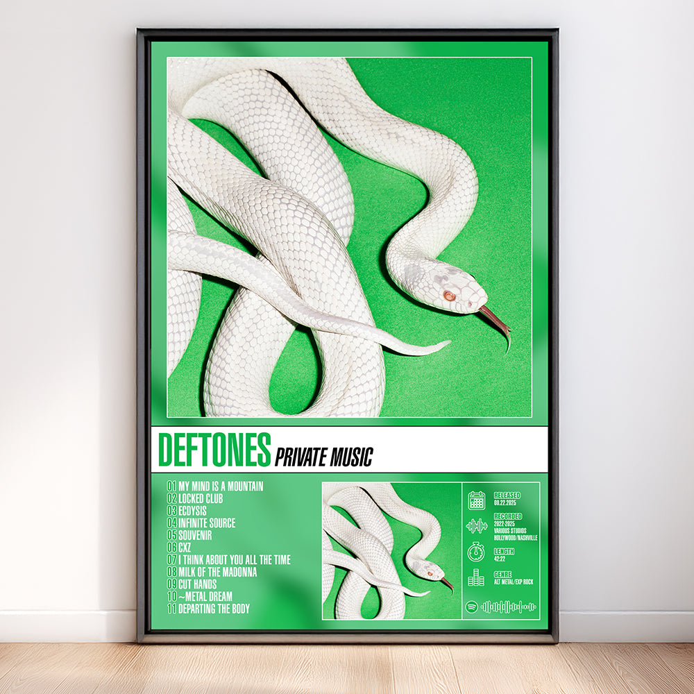 Deftones – Private Music | Tracklist Poster