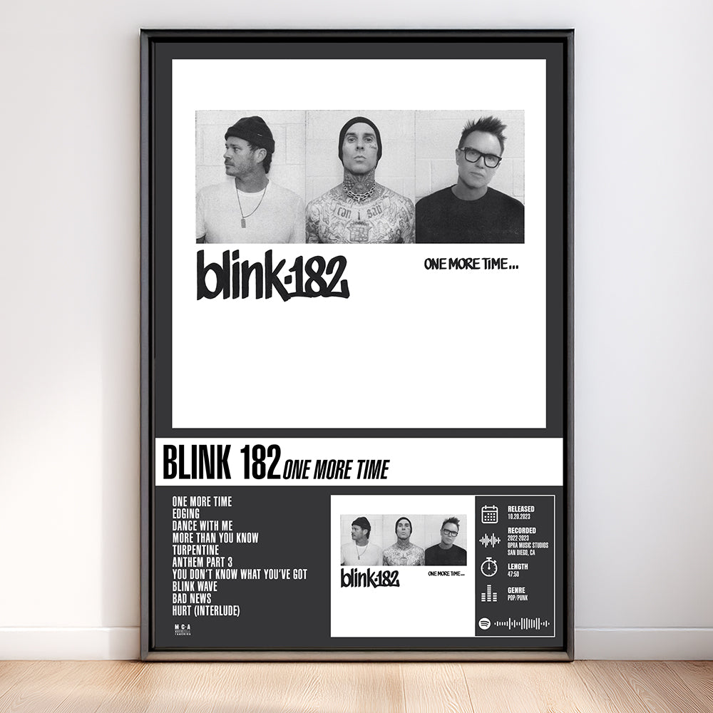 Blink-182 – One More Time… | Tracklist Poster
