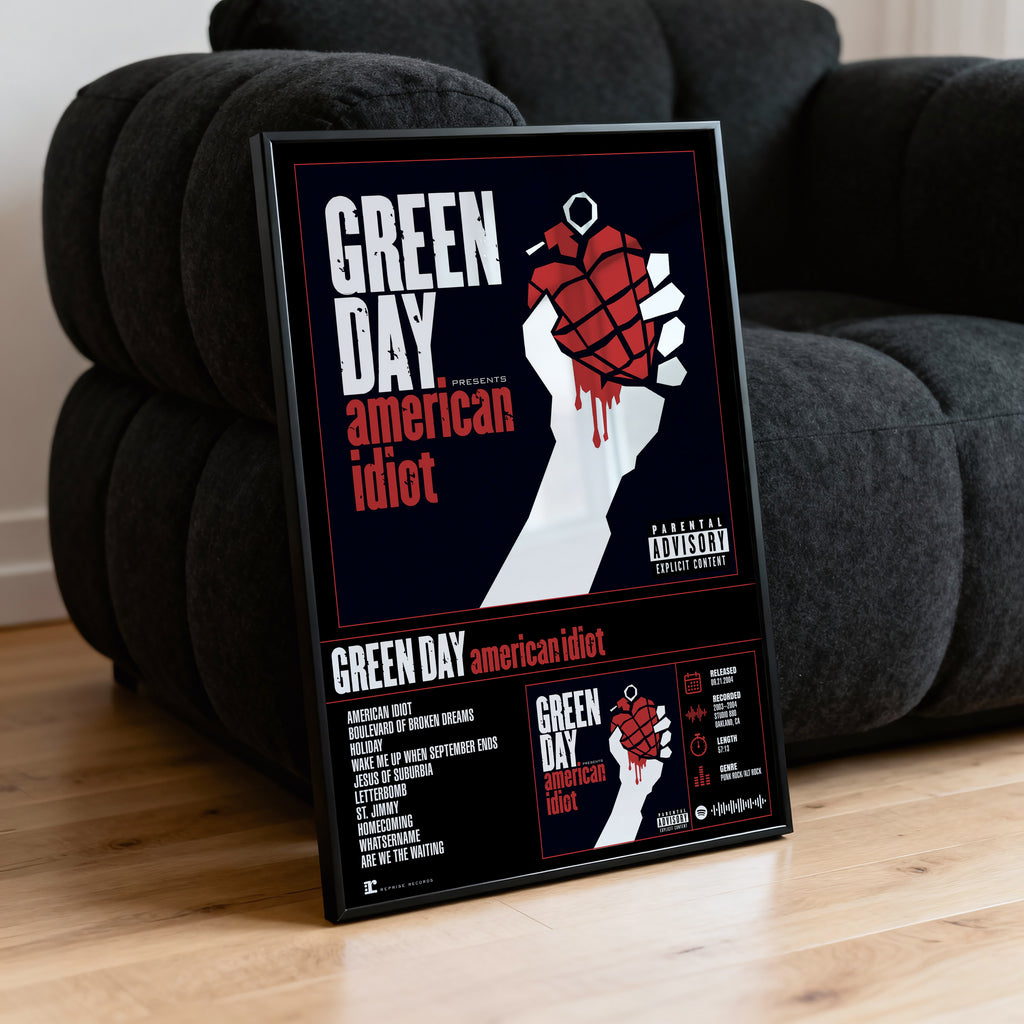 Green Day – American Idiot | Tracklist Poster