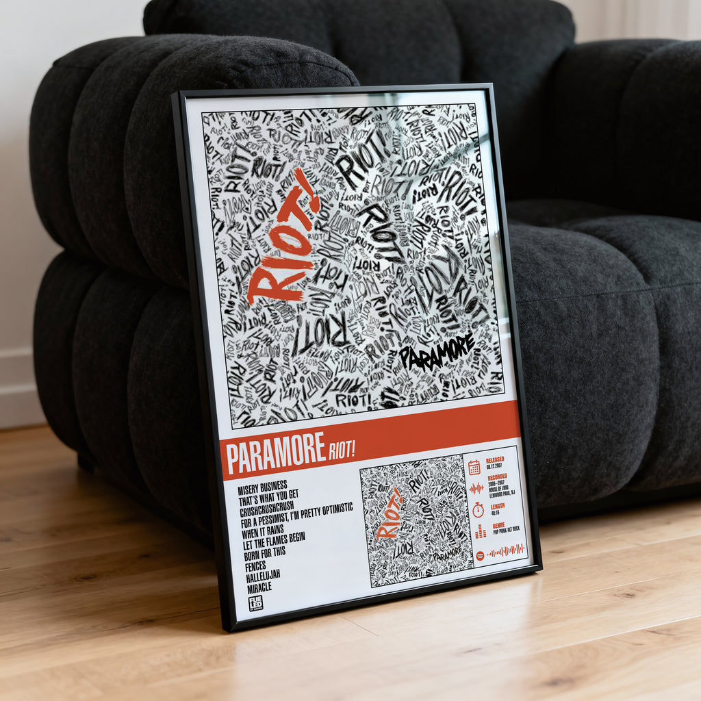 Paramore | Riot! Tracklist Poster