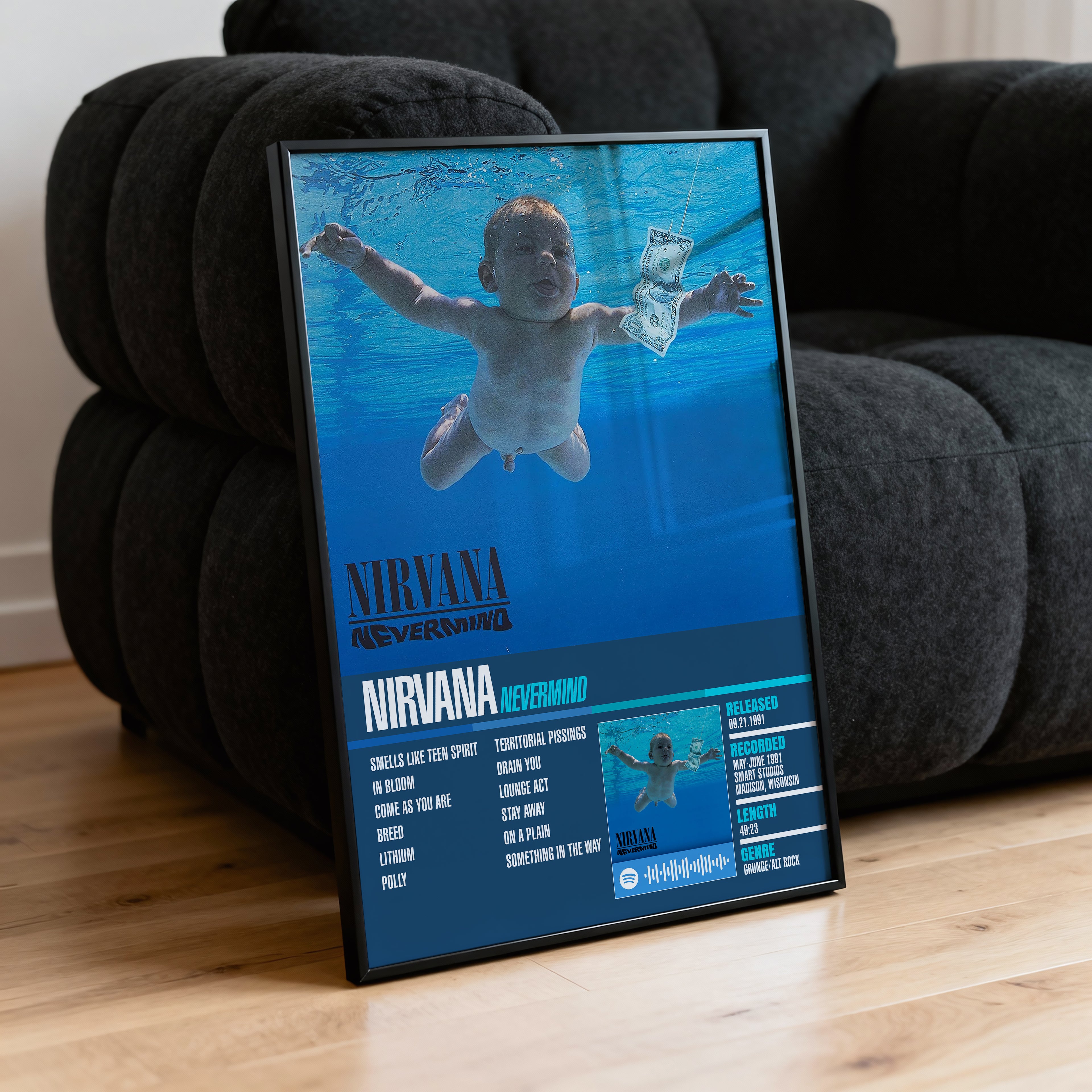 Nirvana – Nevermind | Tracklist Poster