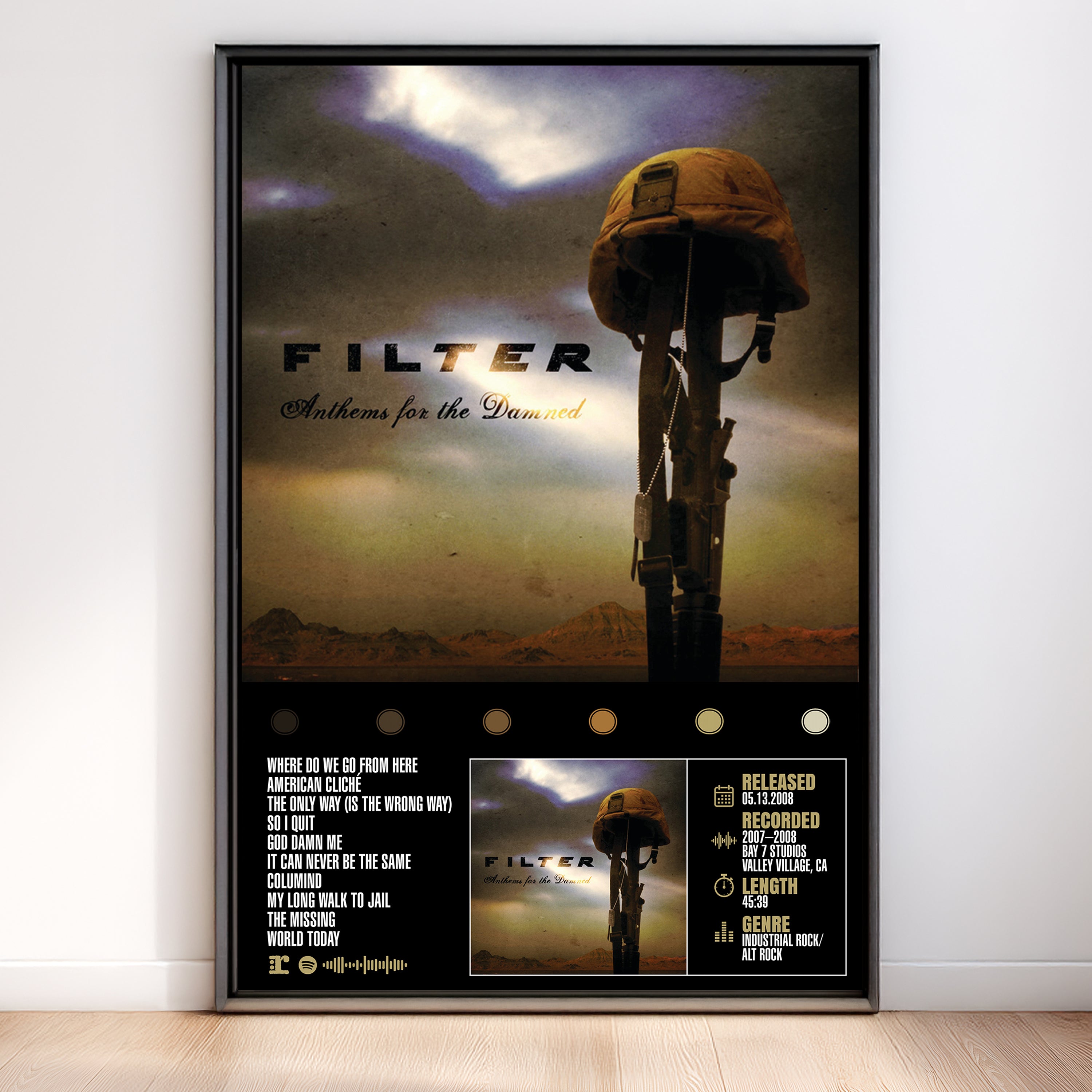Filter - Anthems for the Damned | Album Poster (Digital Download)