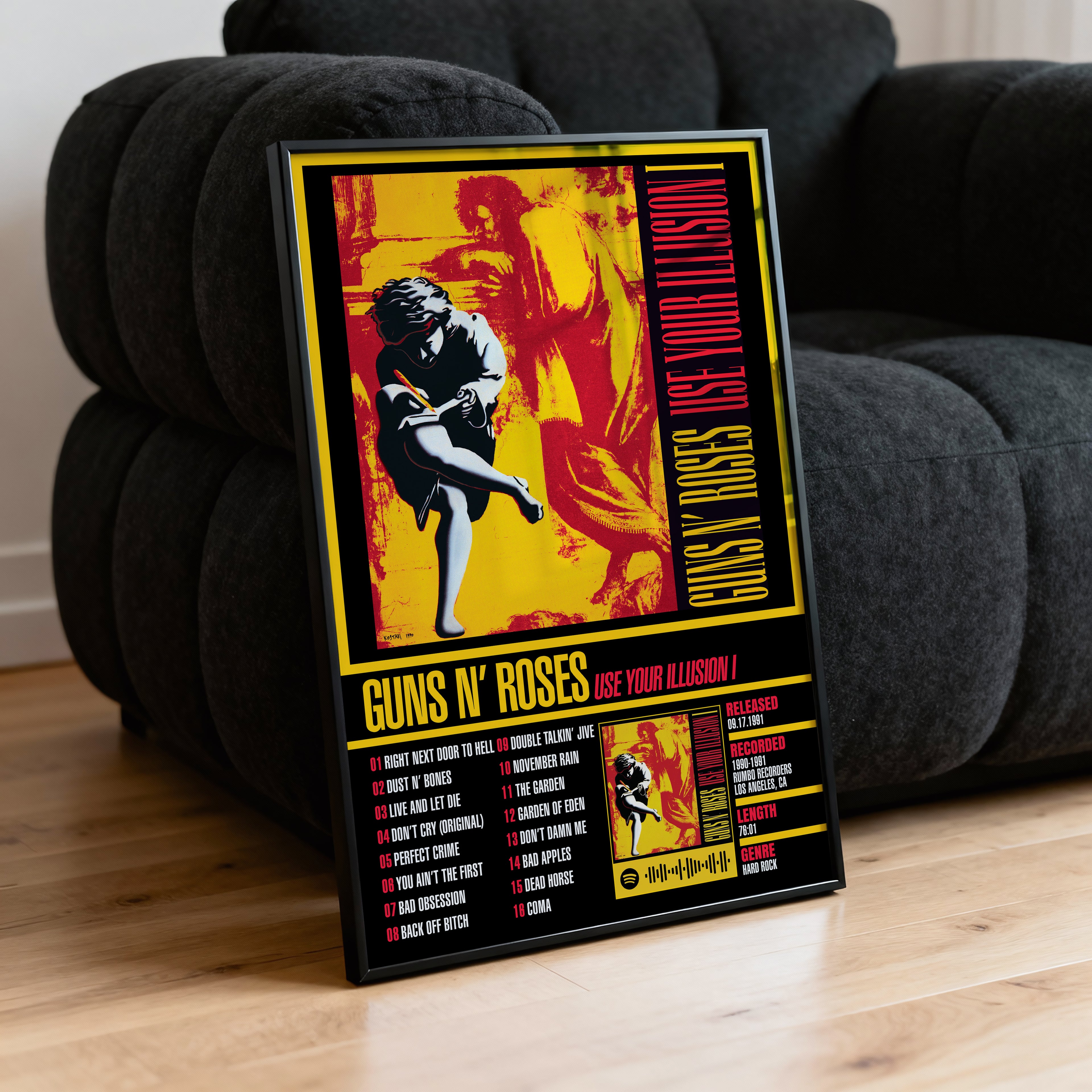 Guns N' Roses - Use Your Illusion I | Tracklist Poster