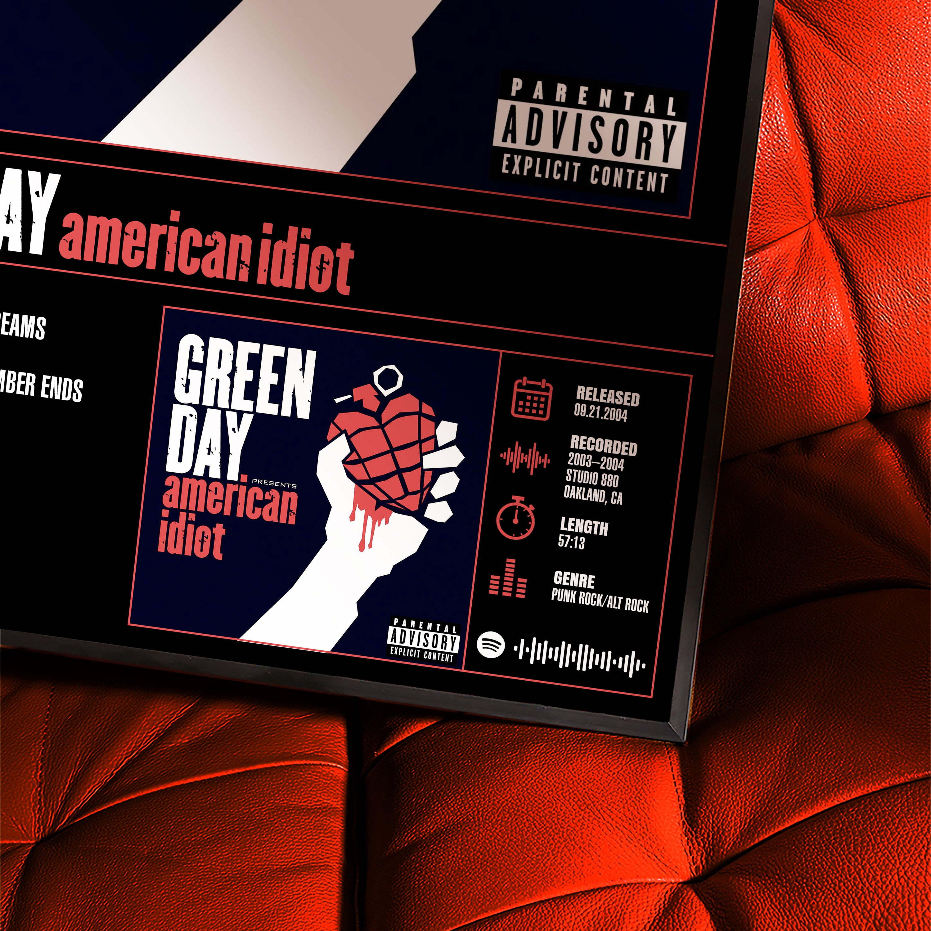 Green Day – American Idiot | Tracklist Poster
