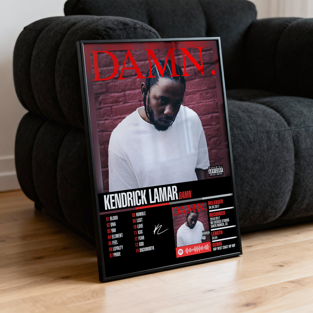 Kendrick Lamar – Damn. | Tracklist Poster