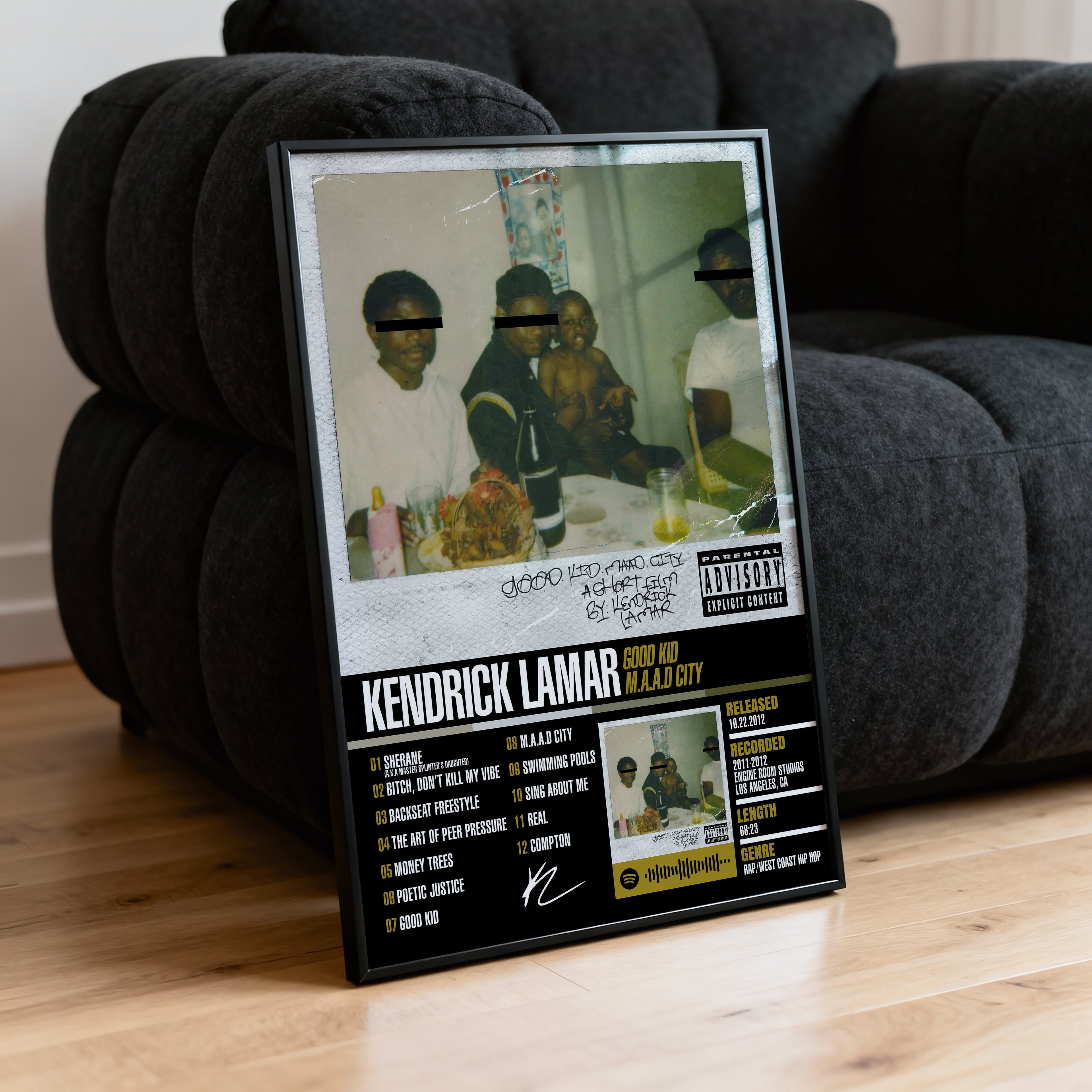 Kendrick Lamar – good kid, m.A.A.d city | Tracklist Poster