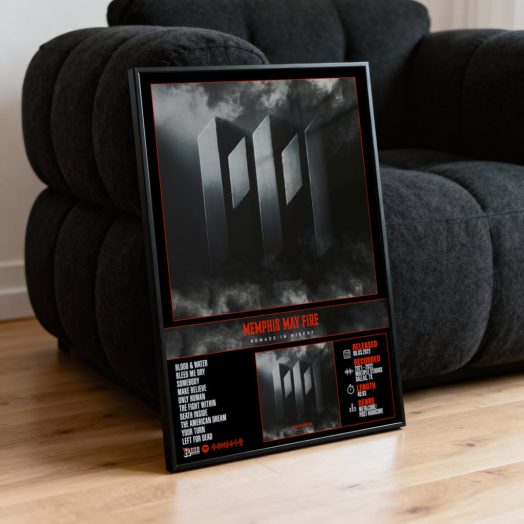 Memphis May Fire - Remade In Misery | Tracklist Poster