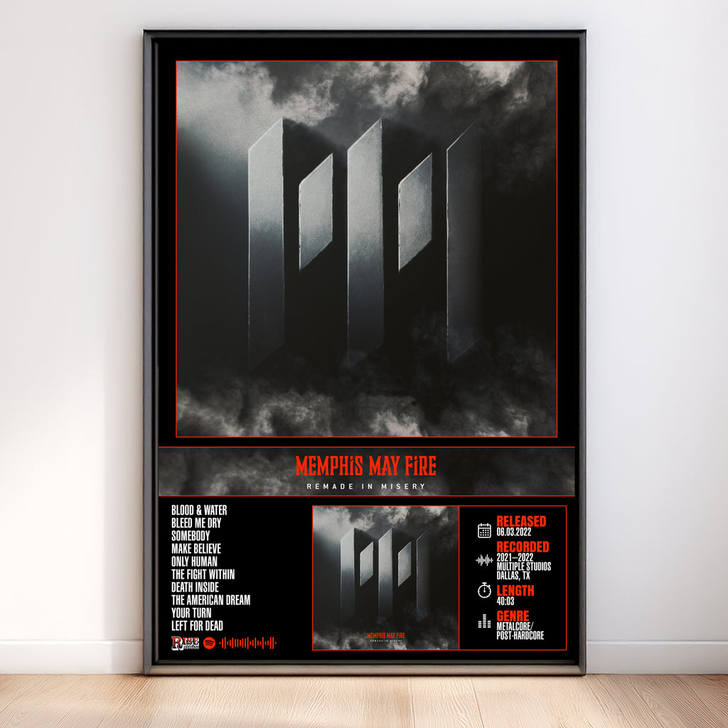 Memphis May Fire - Remade In Misery | Tracklist Poster