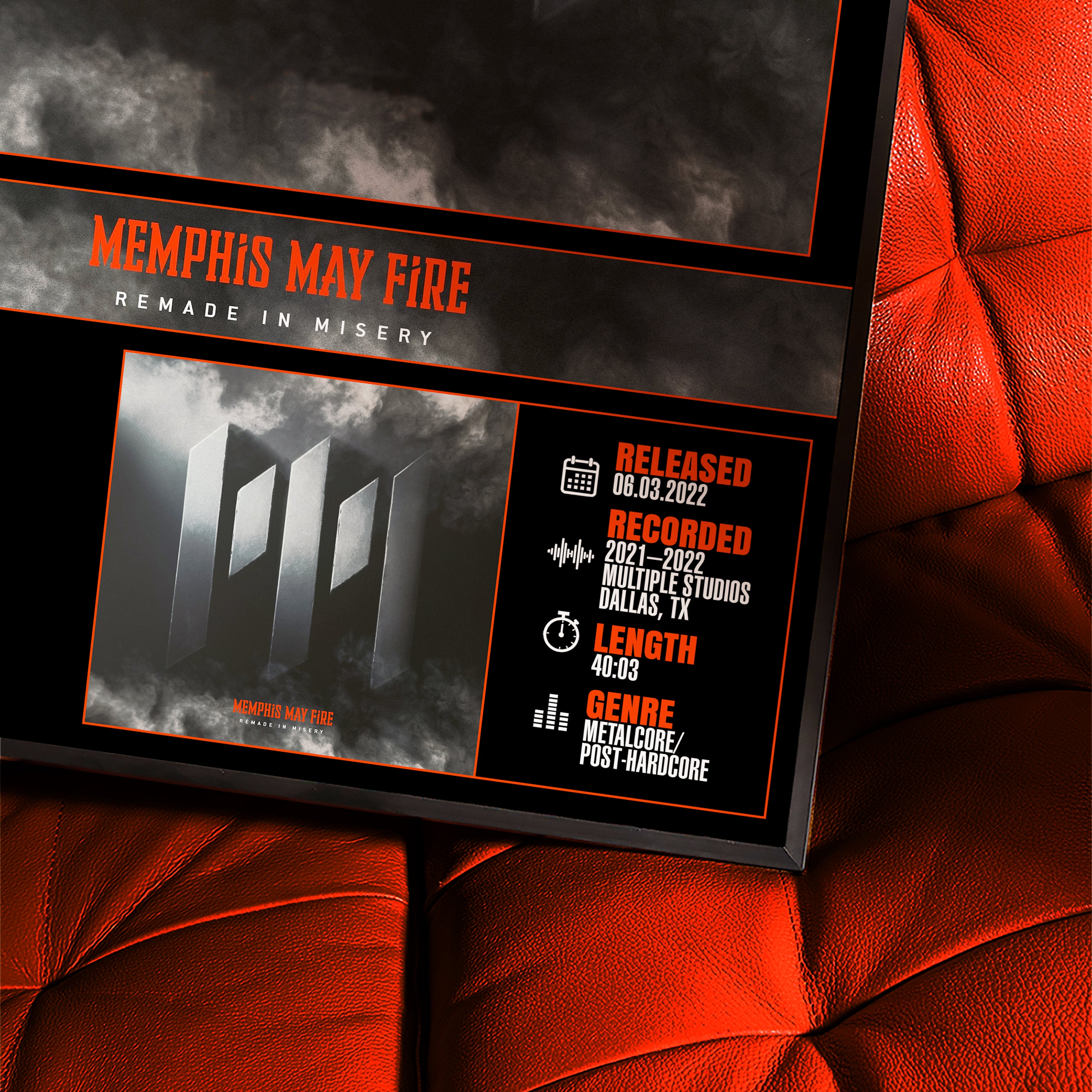 Memphis May Fire - Remade In Misery | Tracklist Poster