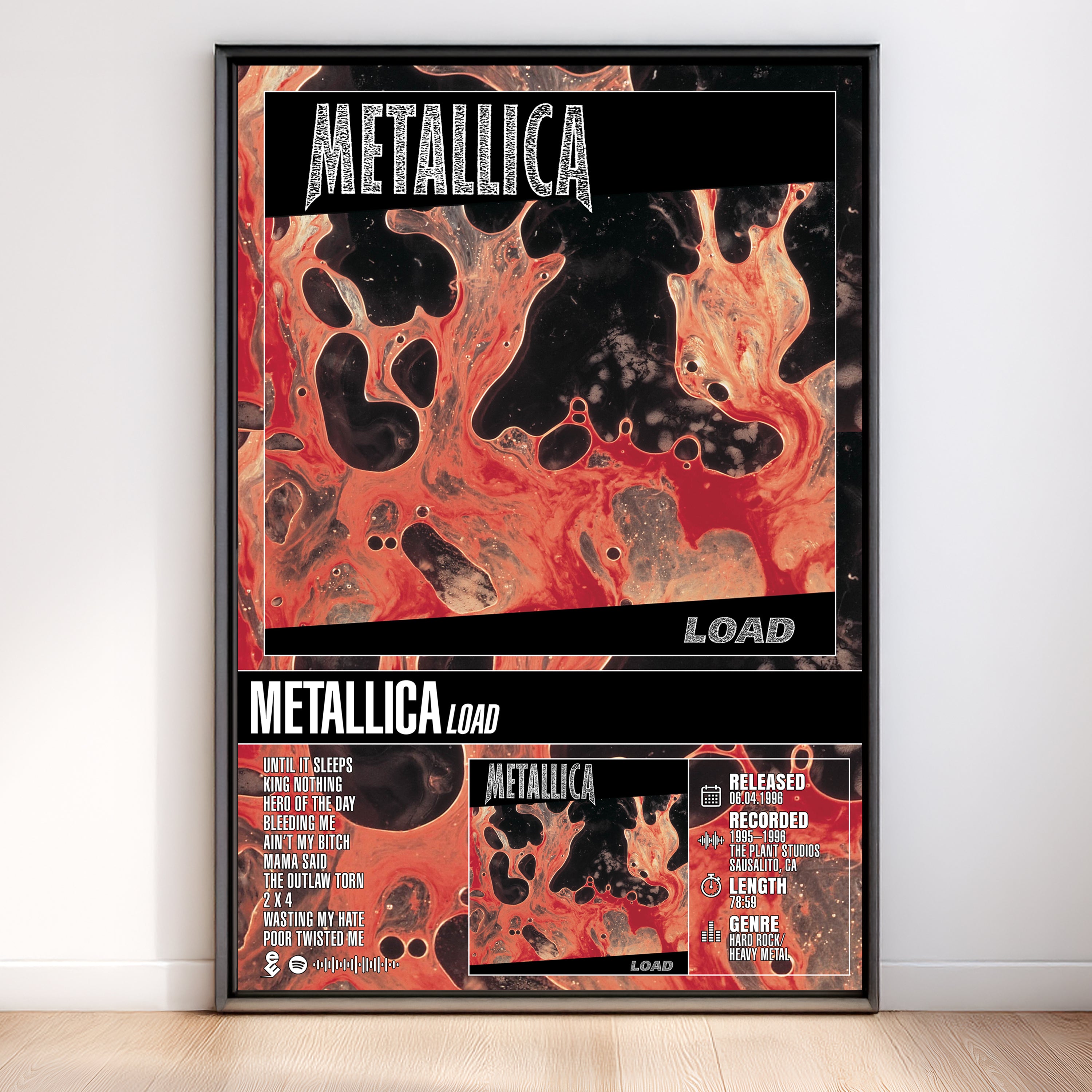 Metallica - Load | Tracklist Poster