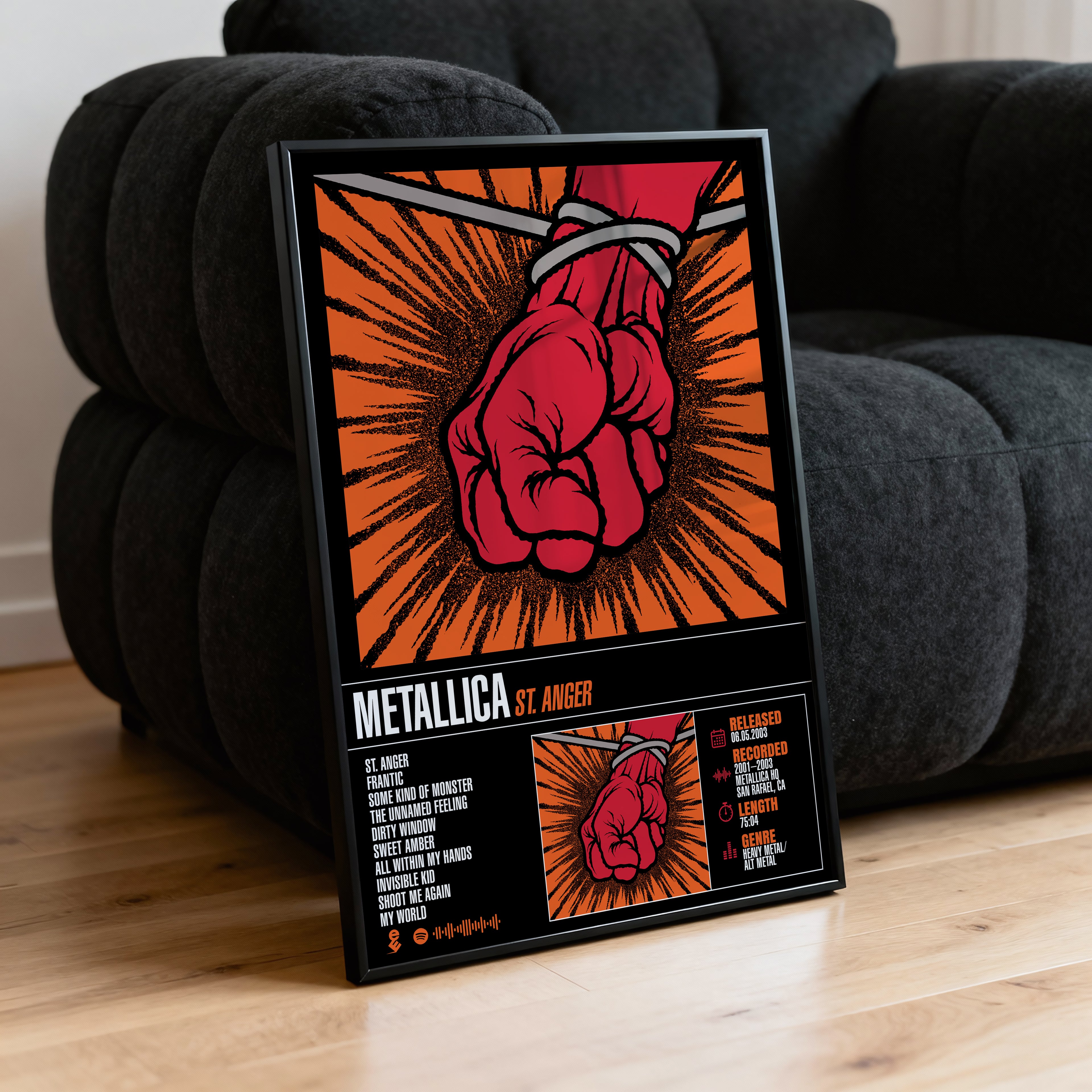 Metallica - St. Anger | Tracklist Poster
