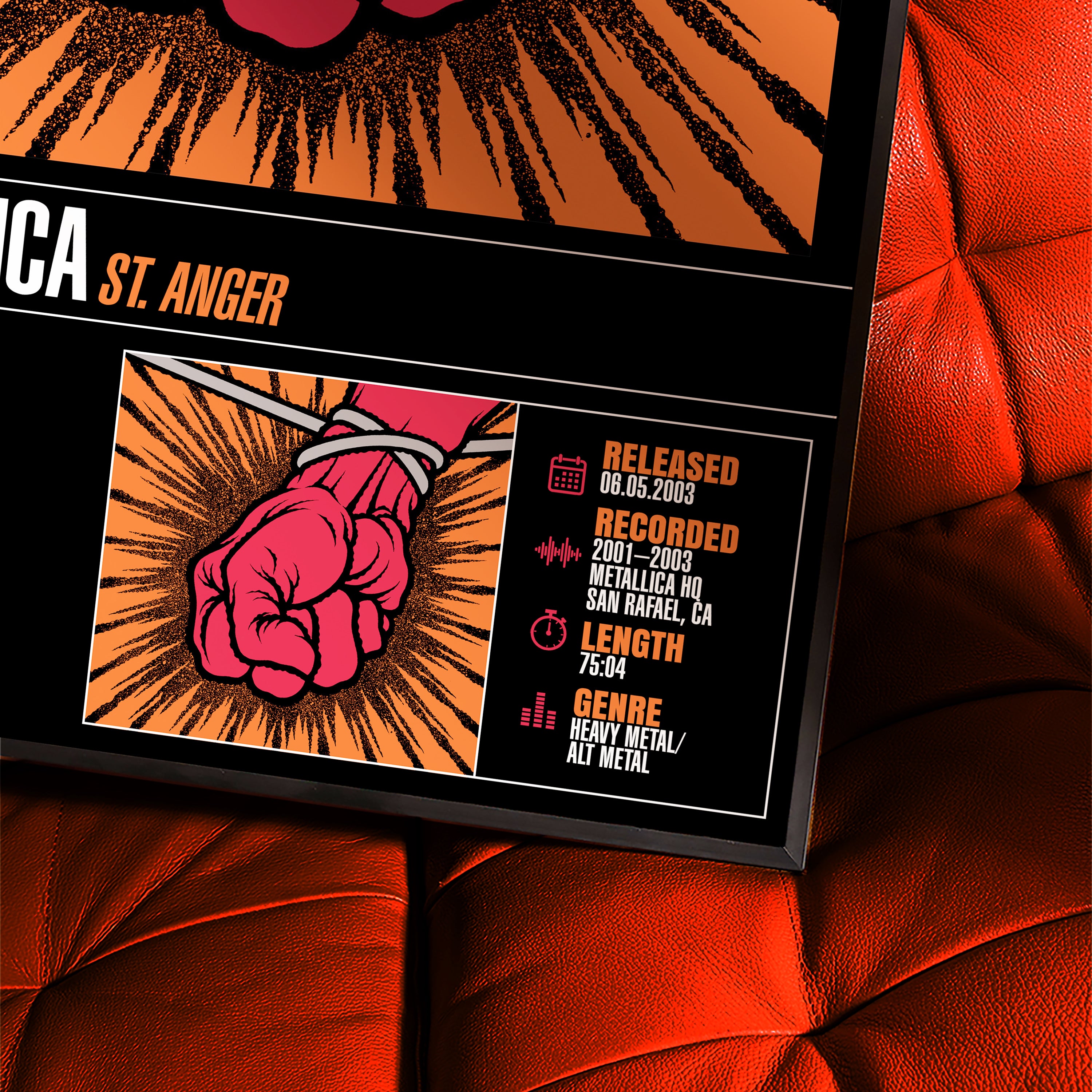 Metallica - St. Anger | Tracklist Poster