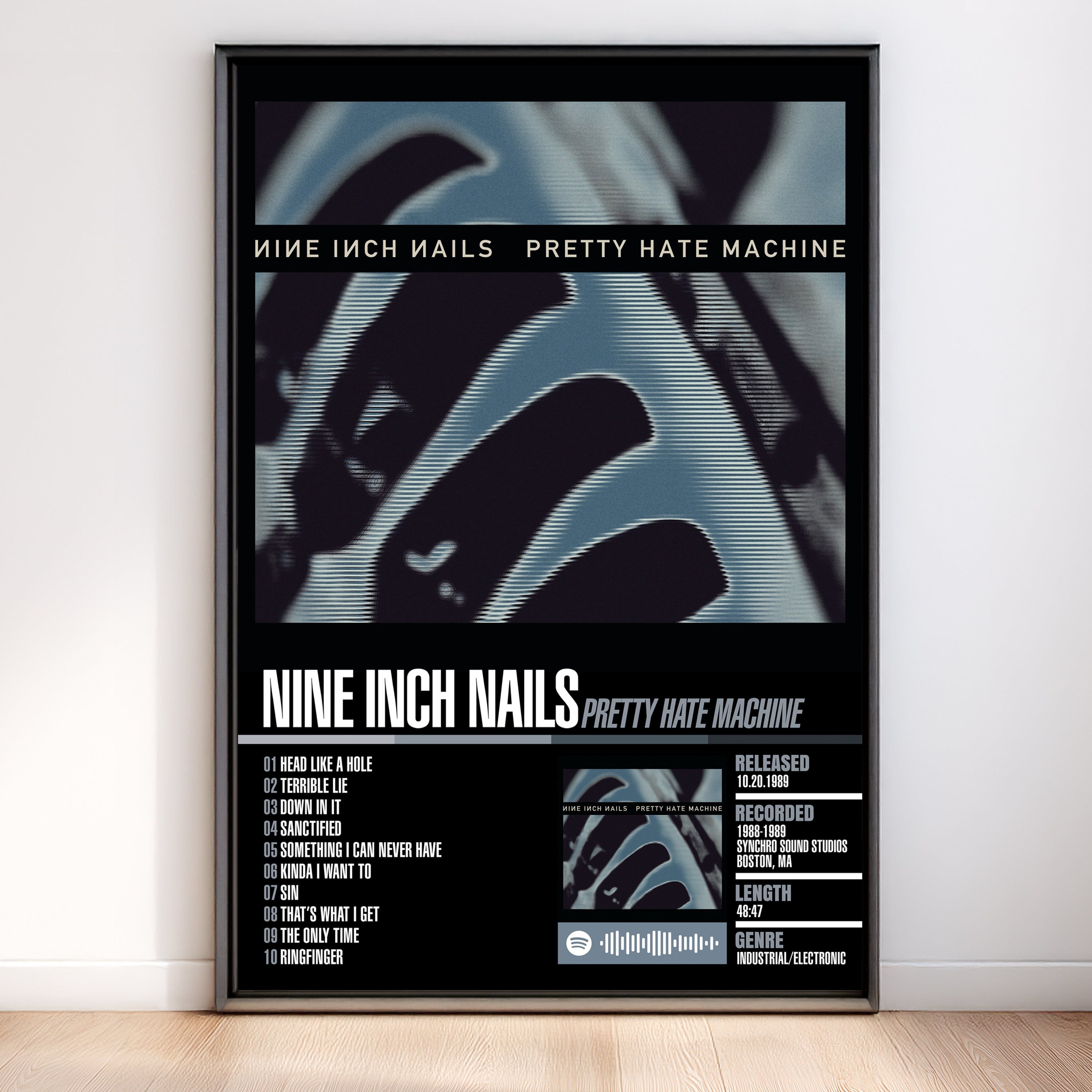 Nine Inch Nails – Pretty Hate Machine | Tracklist Poster