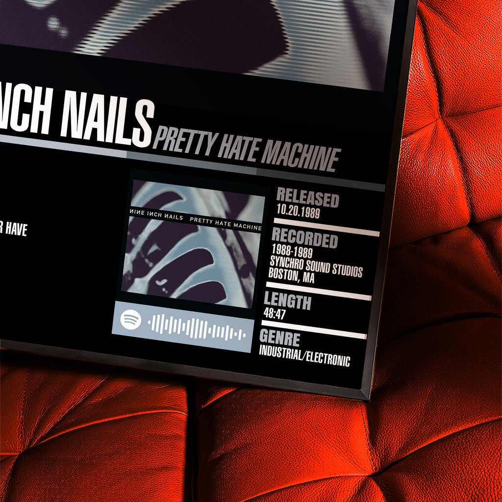 Nine Inch Nails – Pretty Hate Machine | Tracklist Poster