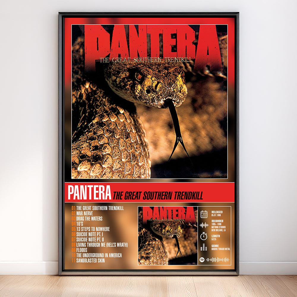 Pantera - The Great Southern Trendkill | Tracklist Poster