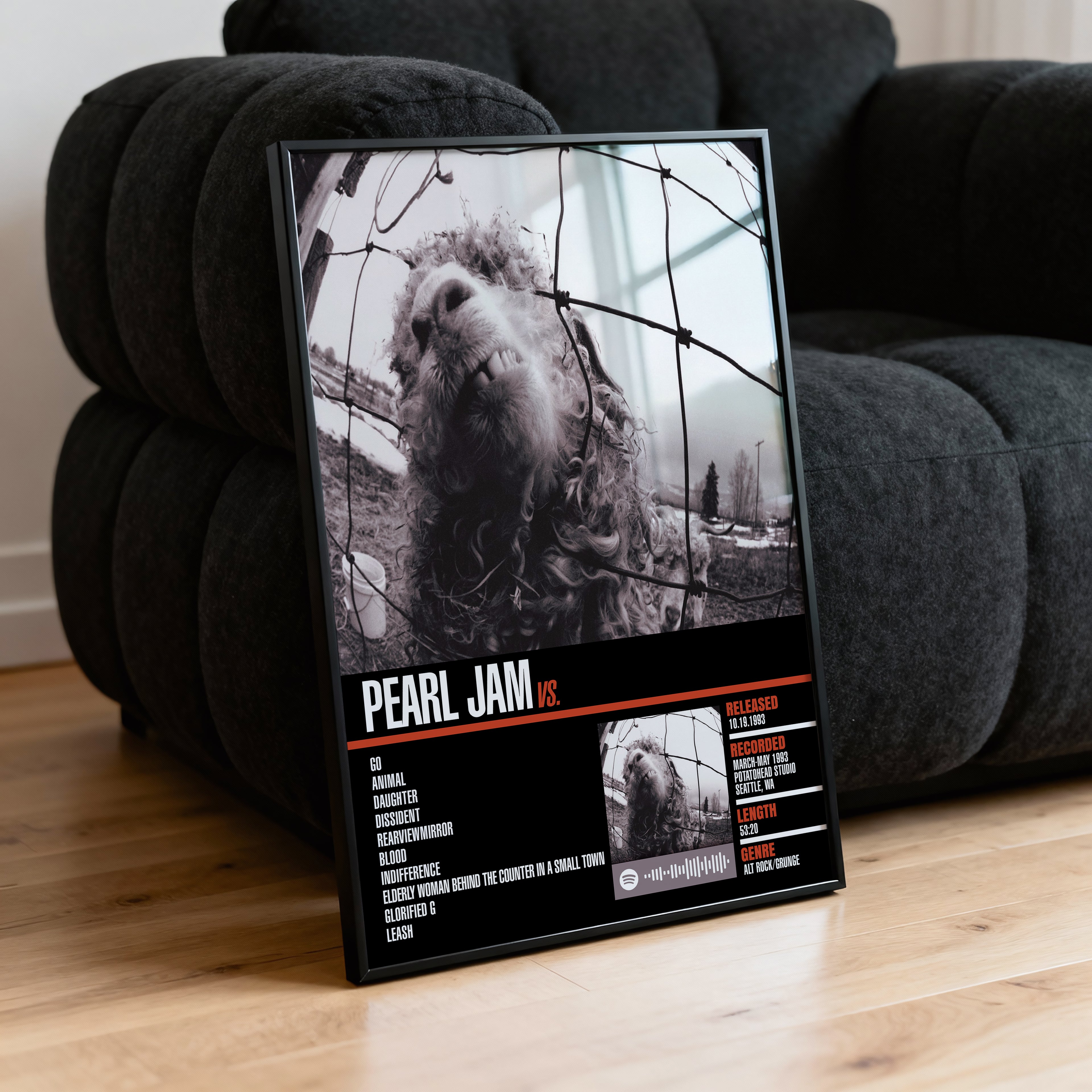 Pearl Jam – Vs. | Tracklist Poster