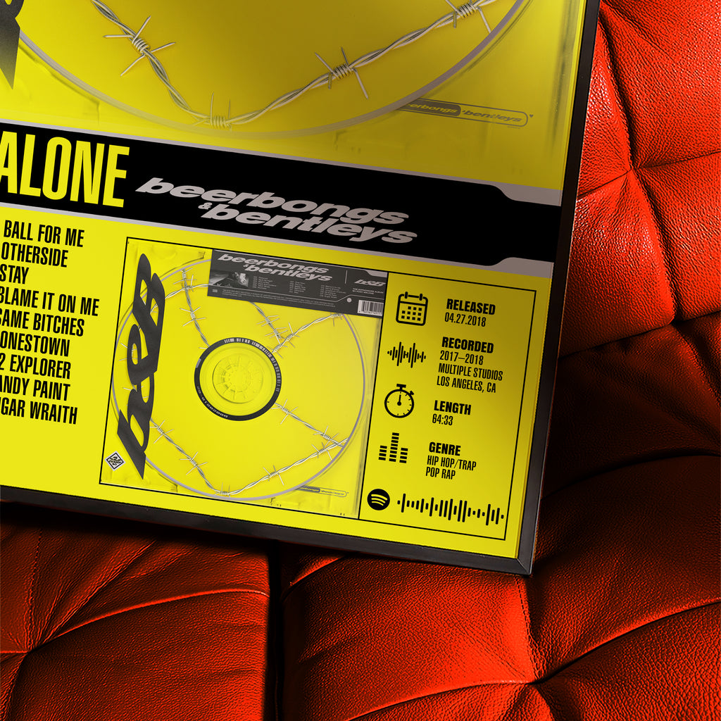 Post Malone – Beerbongs & Bentleys | Tracklist Poster