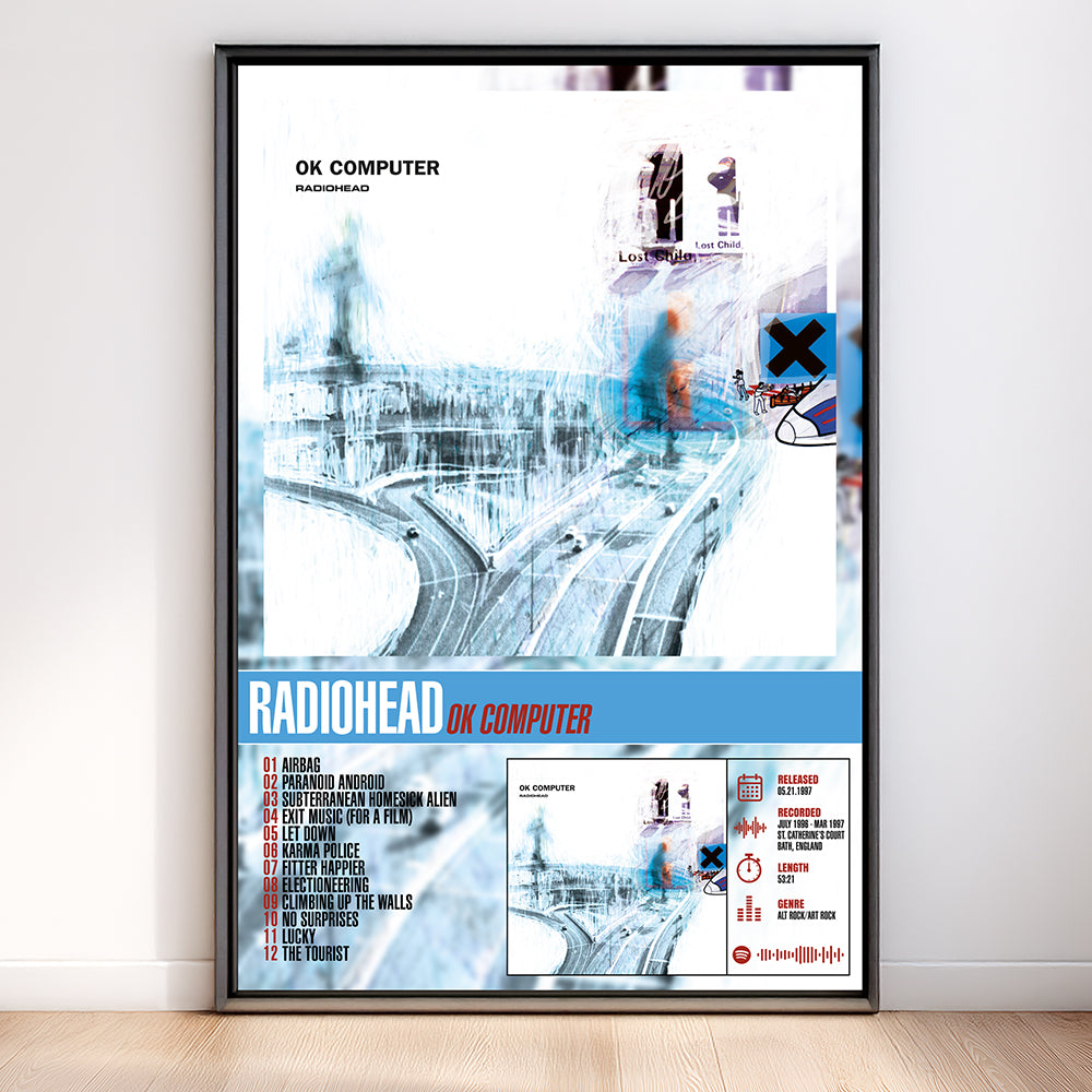 Radiohead – OK Computer | Tracklist Poster