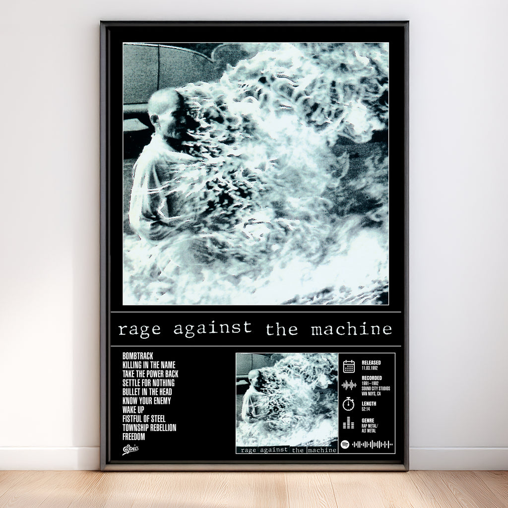 Rage Against The Machine | Tracklist Poster