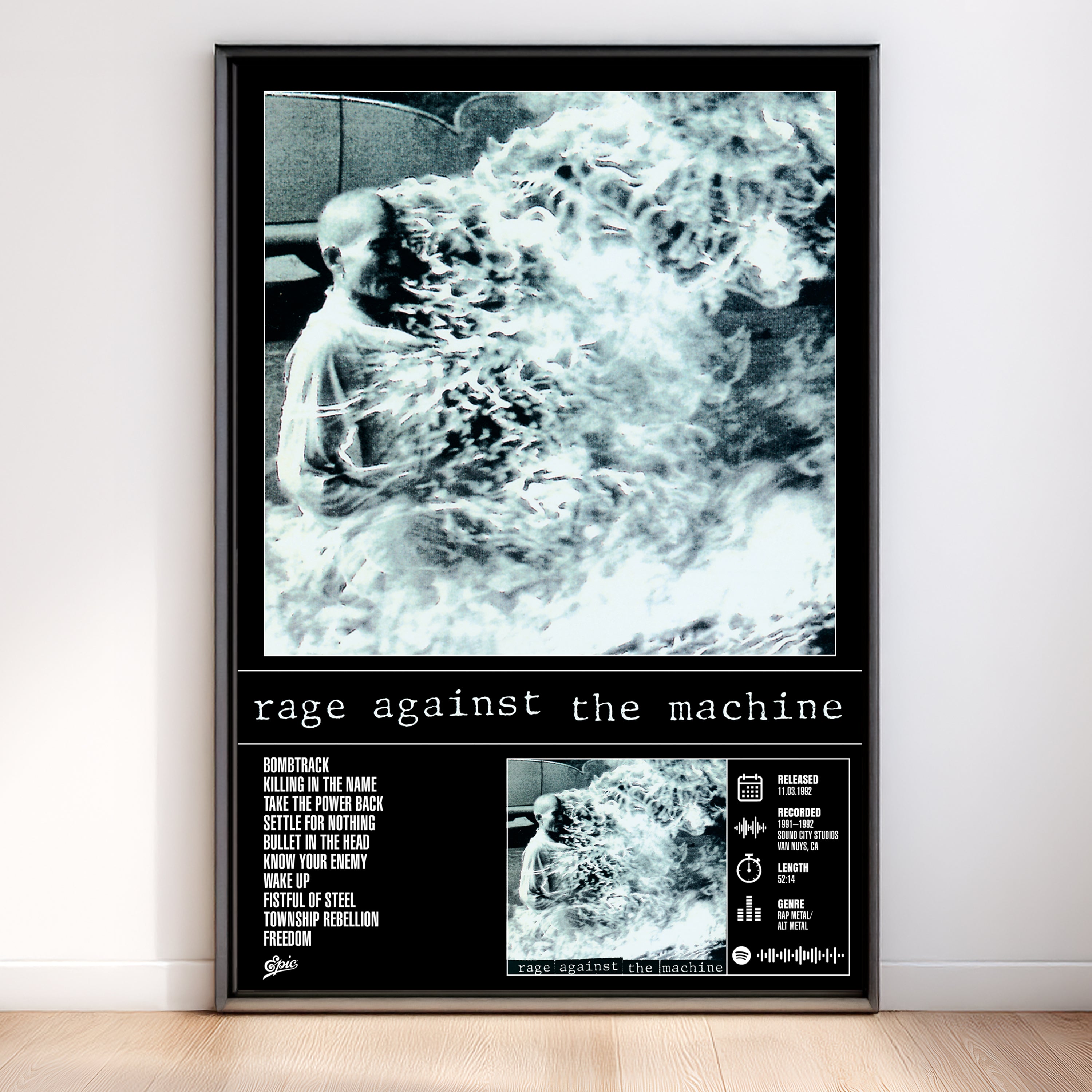 Rage Against The Machine | Tracklist Poster