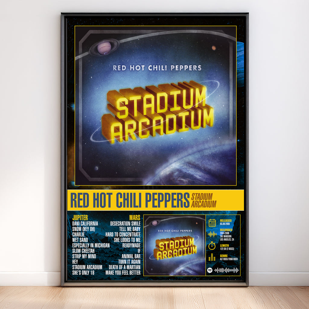 Red Hot Chili Peppers – Stadium Arcadium | Tracklist Poster