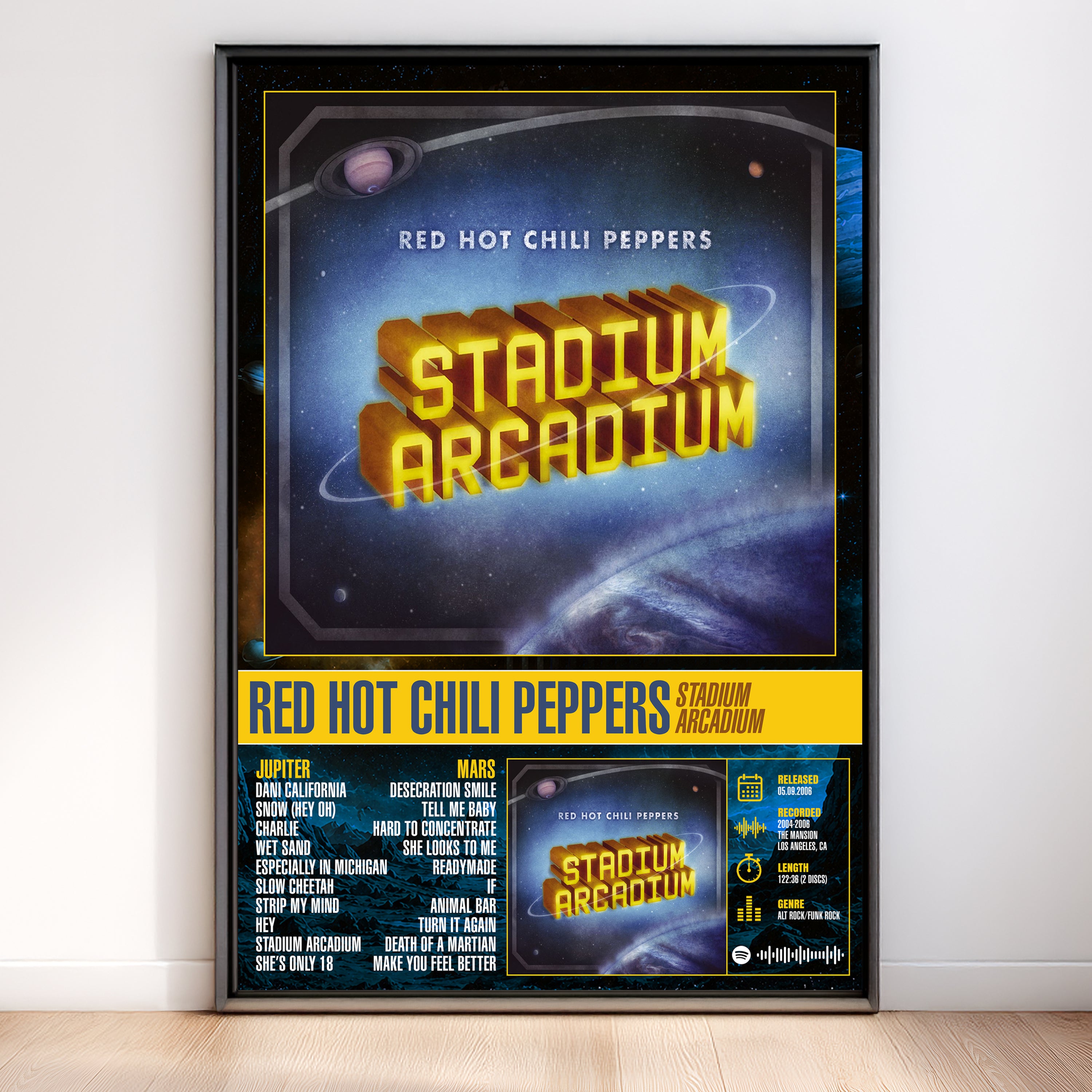 Red Hot Chili Peppers – Stadium Arcadium | Tracklist Poster