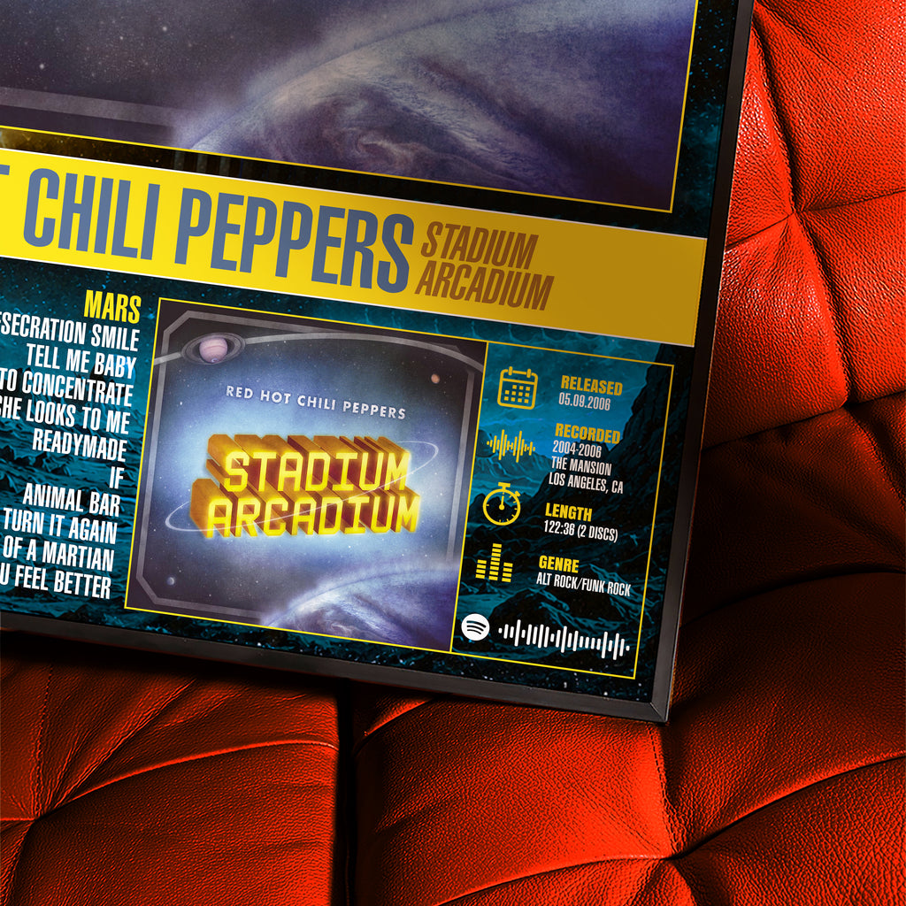 Red Hot Chili Peppers – Stadium Arcadium | Tracklist Poster