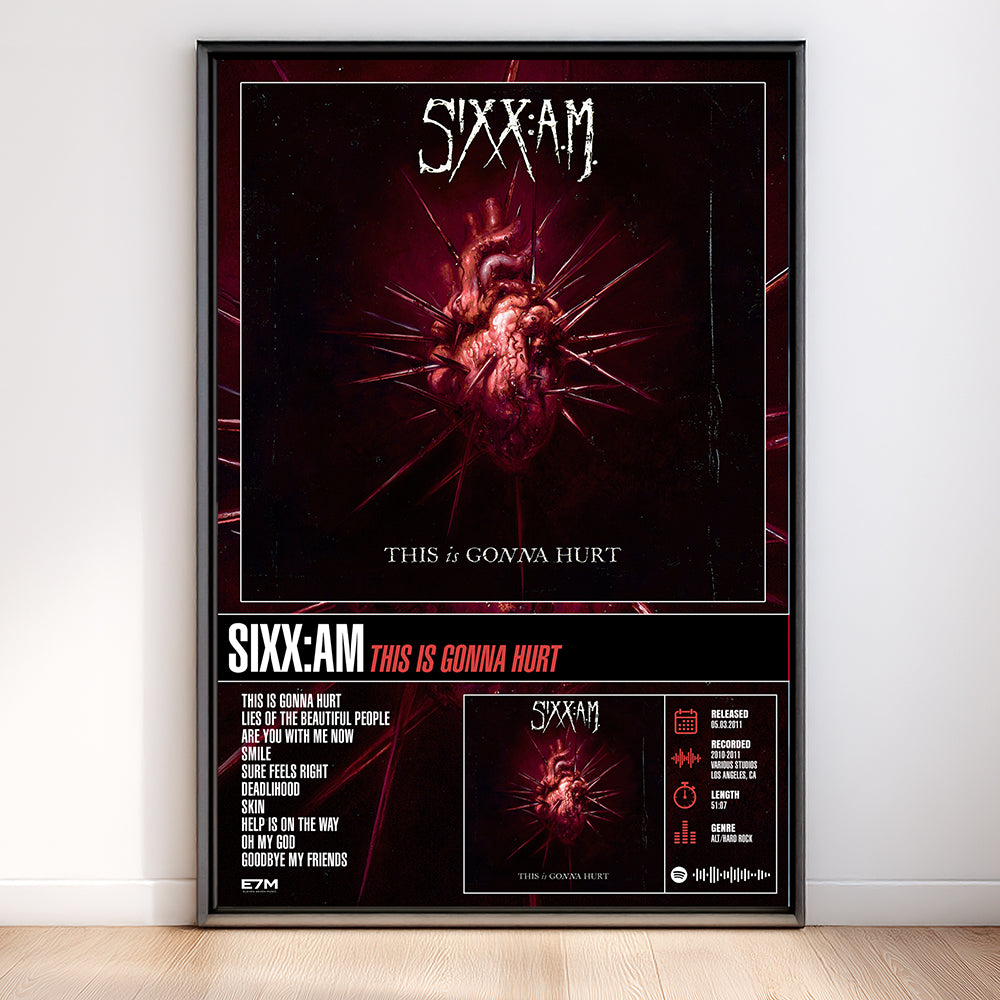 Sixx: A.M. - This Is Gonna Hurt | Tracklist Poster