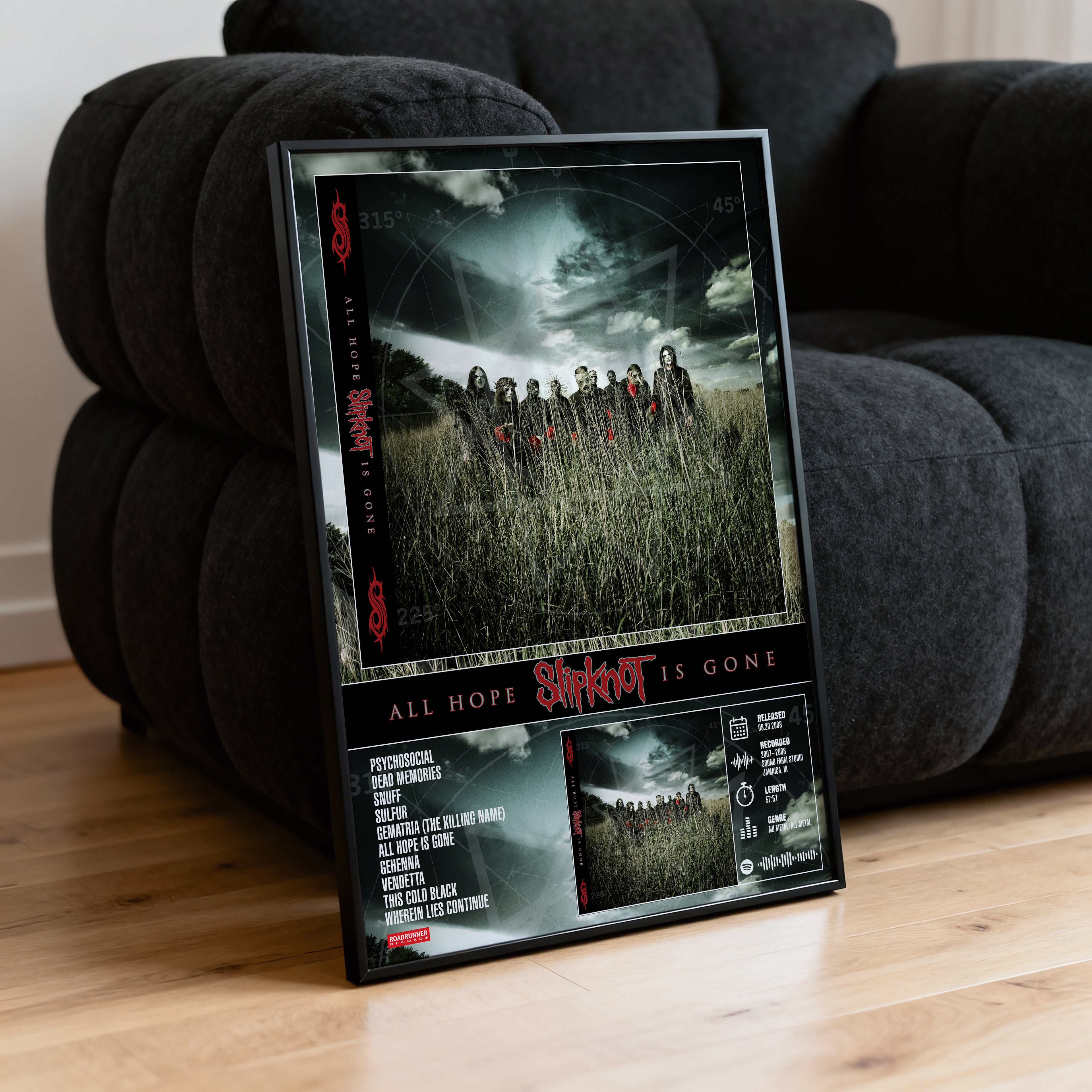 Slipknot - All Hope Is Gone | Tracklist Poster