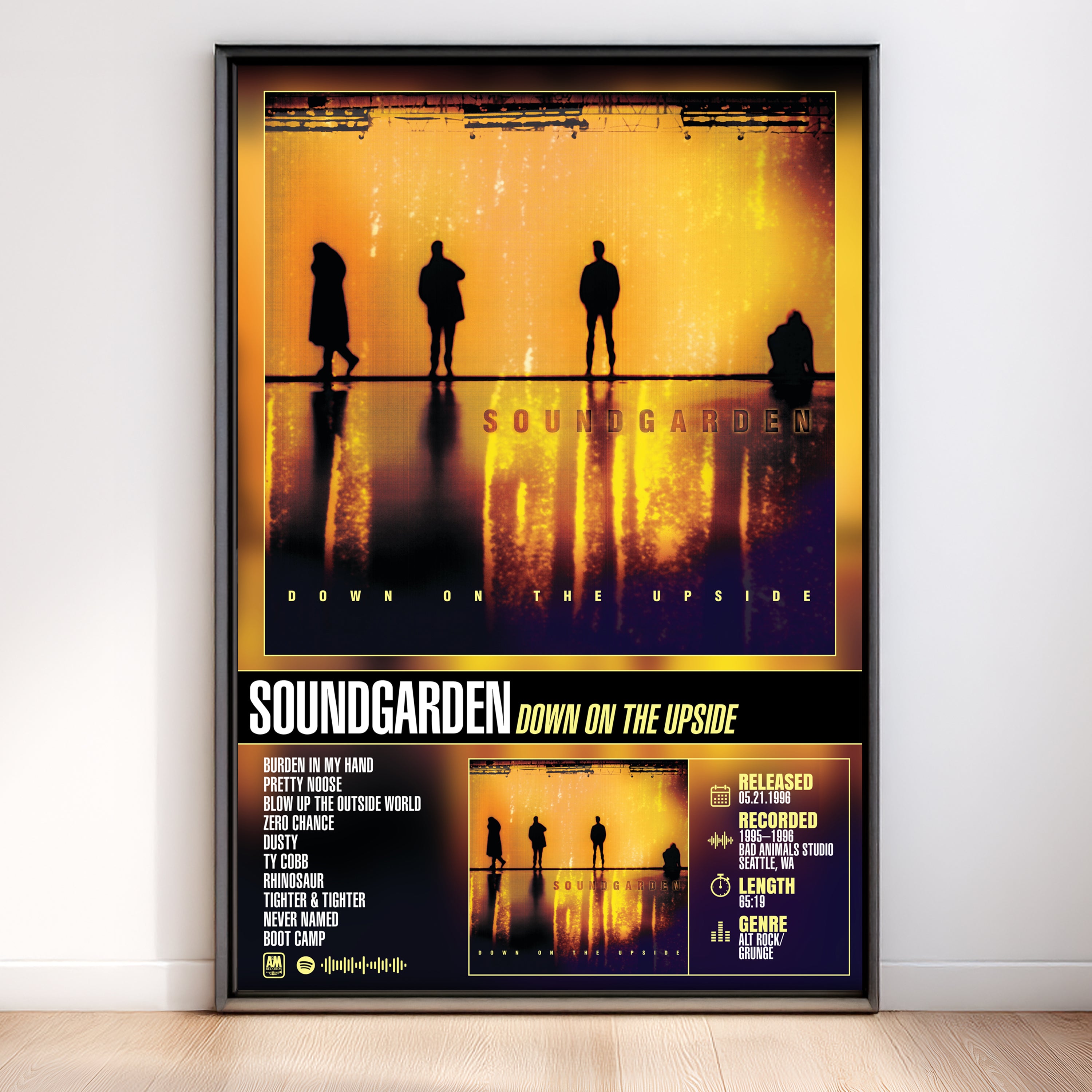 Soundgarden – Down On The Upside | Tracklist Poster