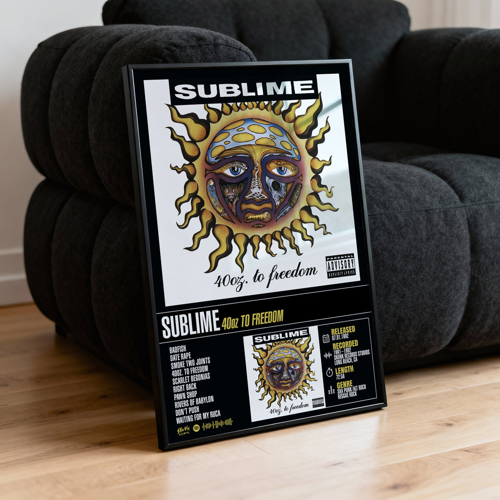 Sublime – 40oz. to Freedom | Tracklist Poster