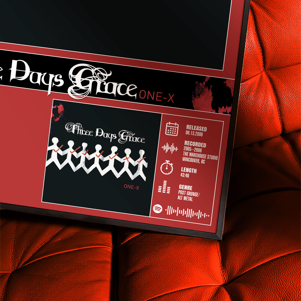 Three Days Grace – One-X | Tracklist Poster