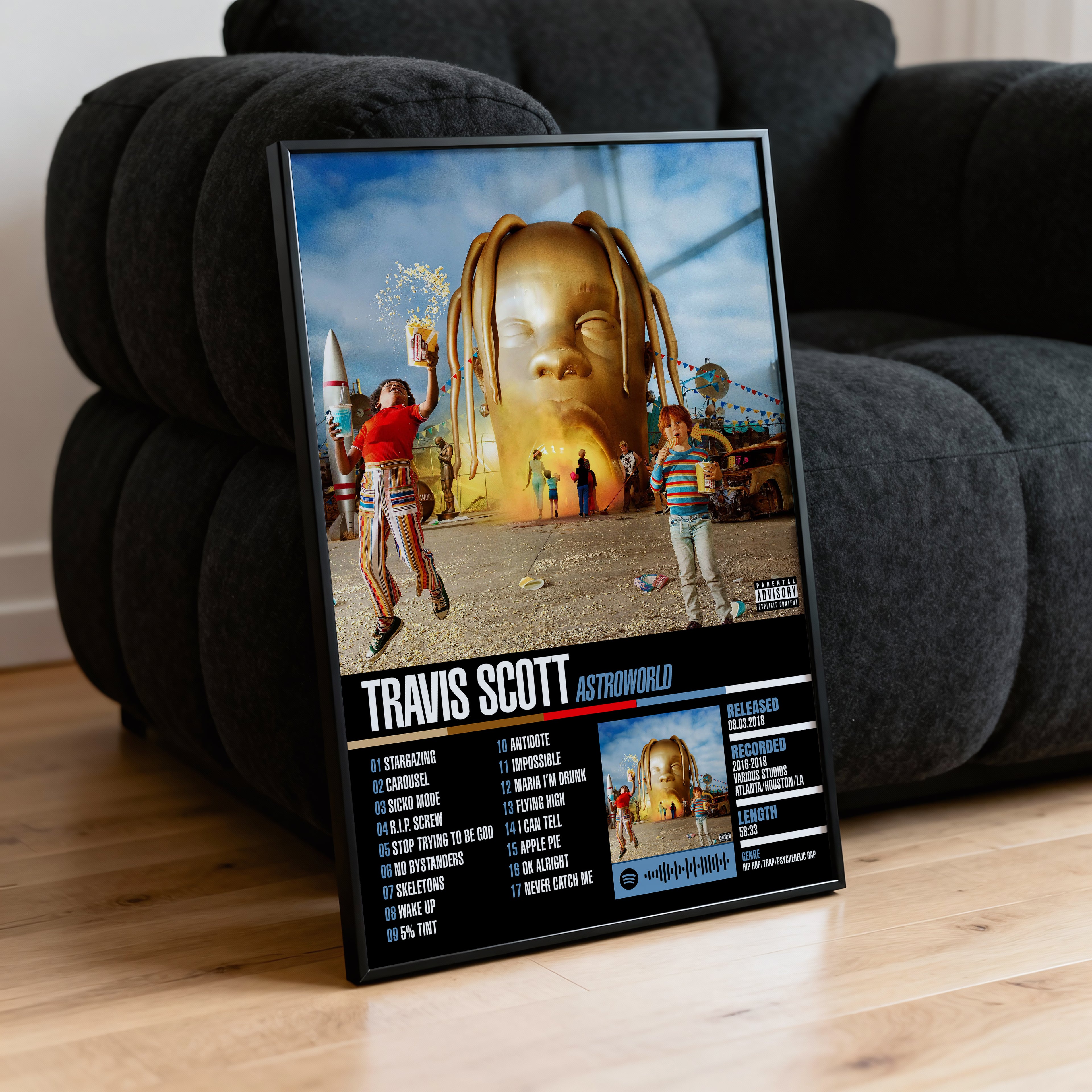 Travis Scott – Astroworld | Tracklist Poster