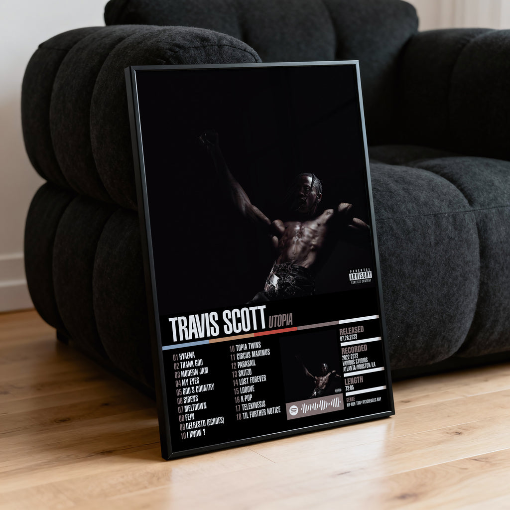 Travis Scott – Utopia | Tracklist Poster