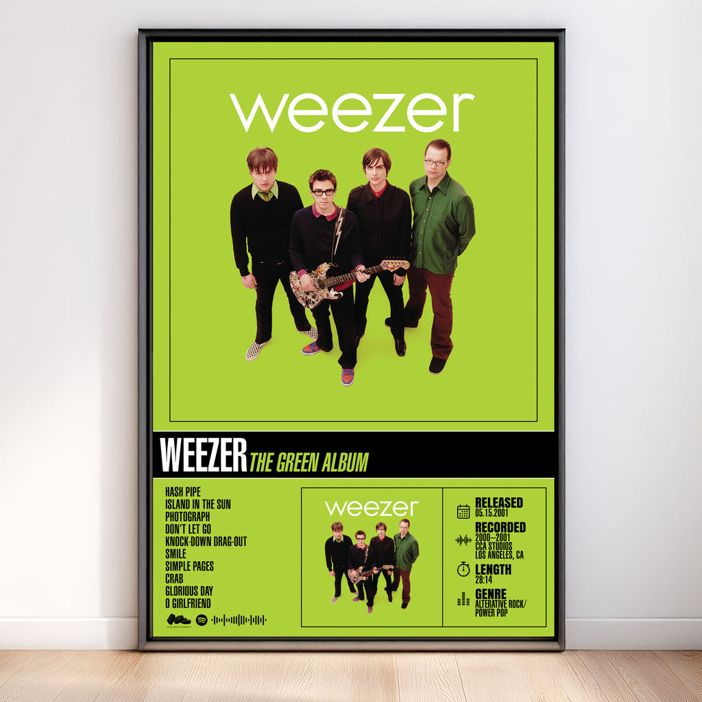 Weezer - (Green Album) | Tracklist Poster
